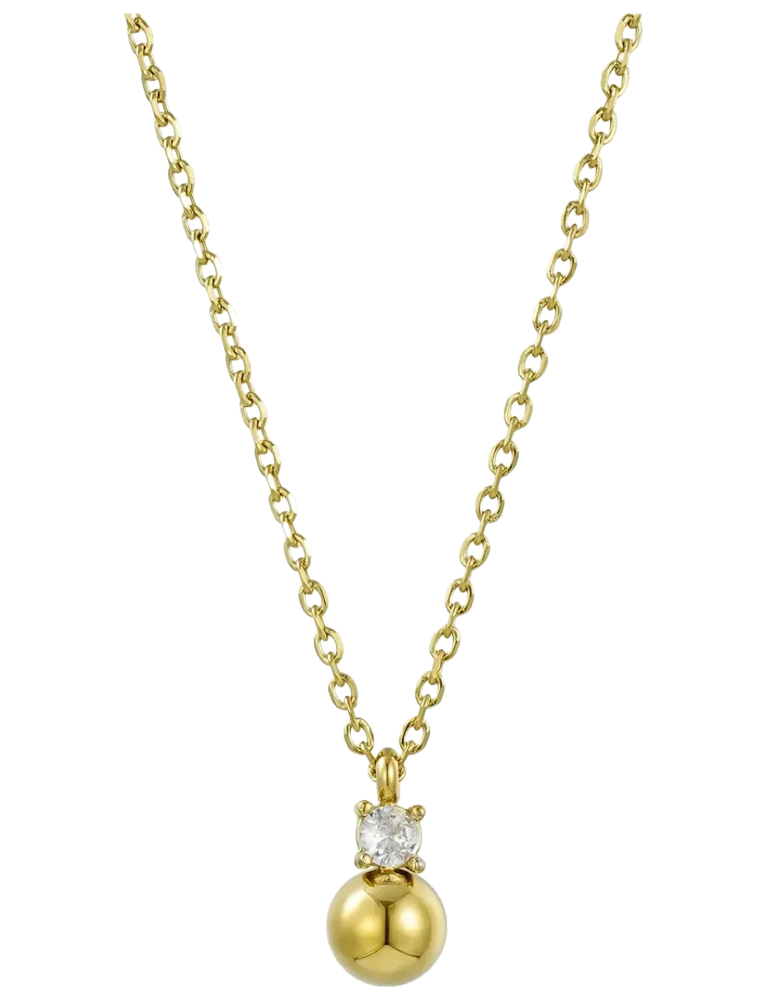 Bud to rose - Stella Bead Necklace Silver - gold - 1