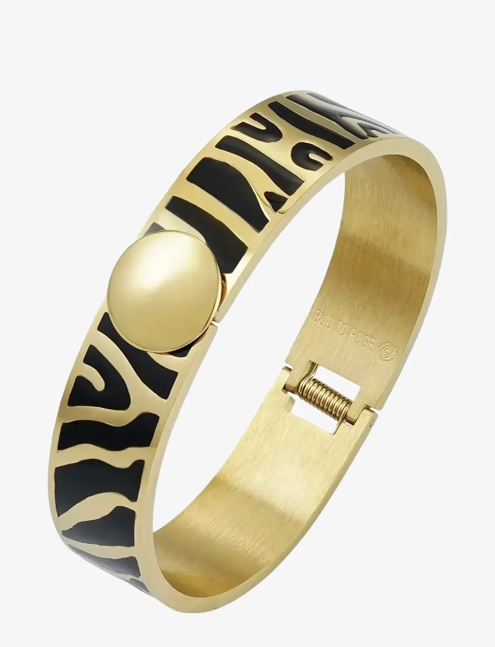Bud to rose - Capri Zebra Bracelet Black/Gold - käevõrud - gold - 1