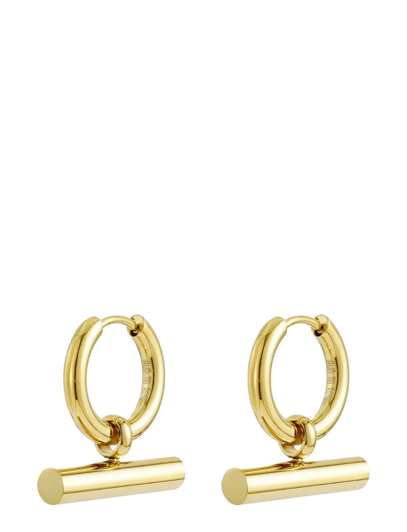 BUD TO ROSE T-Bar Hoop Silber Gold - One Size - Damen
