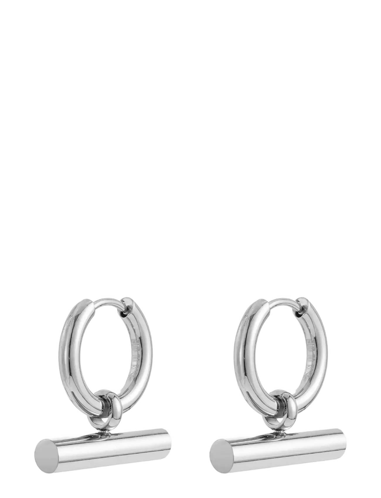 Bud to rose T-Bar Hoop Silver - Mother's day - SILVER / silver
