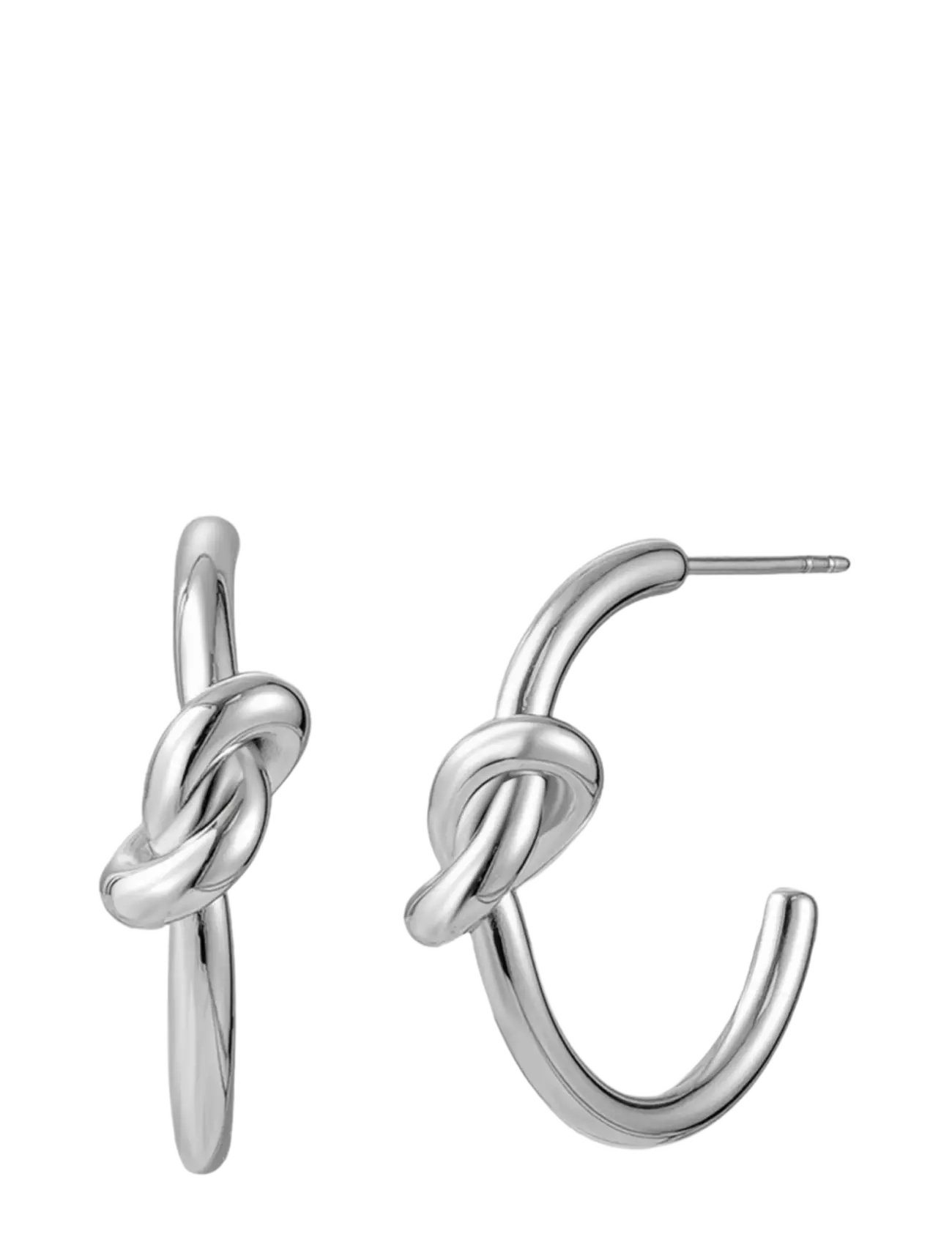 Bud To Rose Knot Creole Silver - Schmuck - SILVER / silver