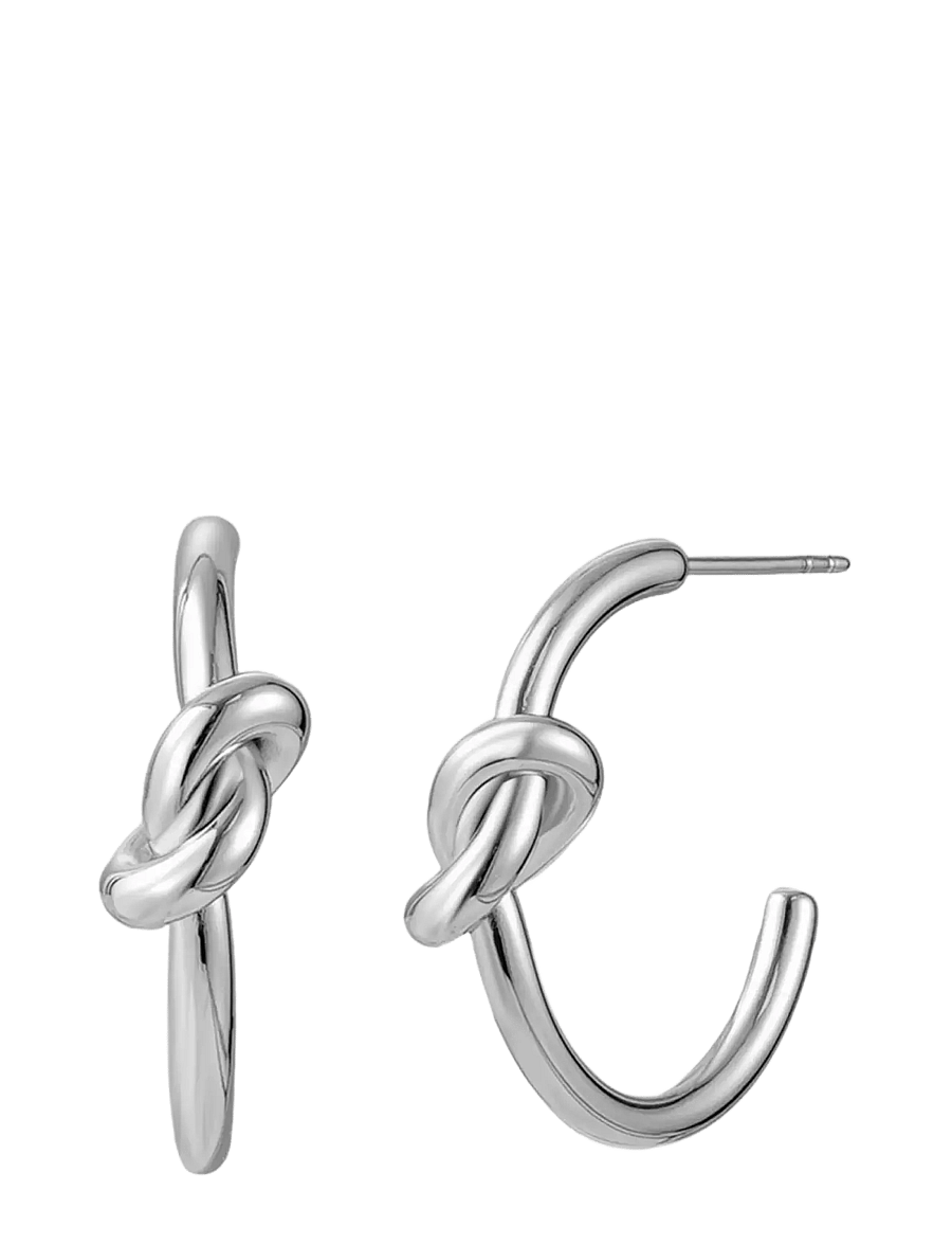 Bud To Rose - Knot Creole Silver - rõngad - silver - 1