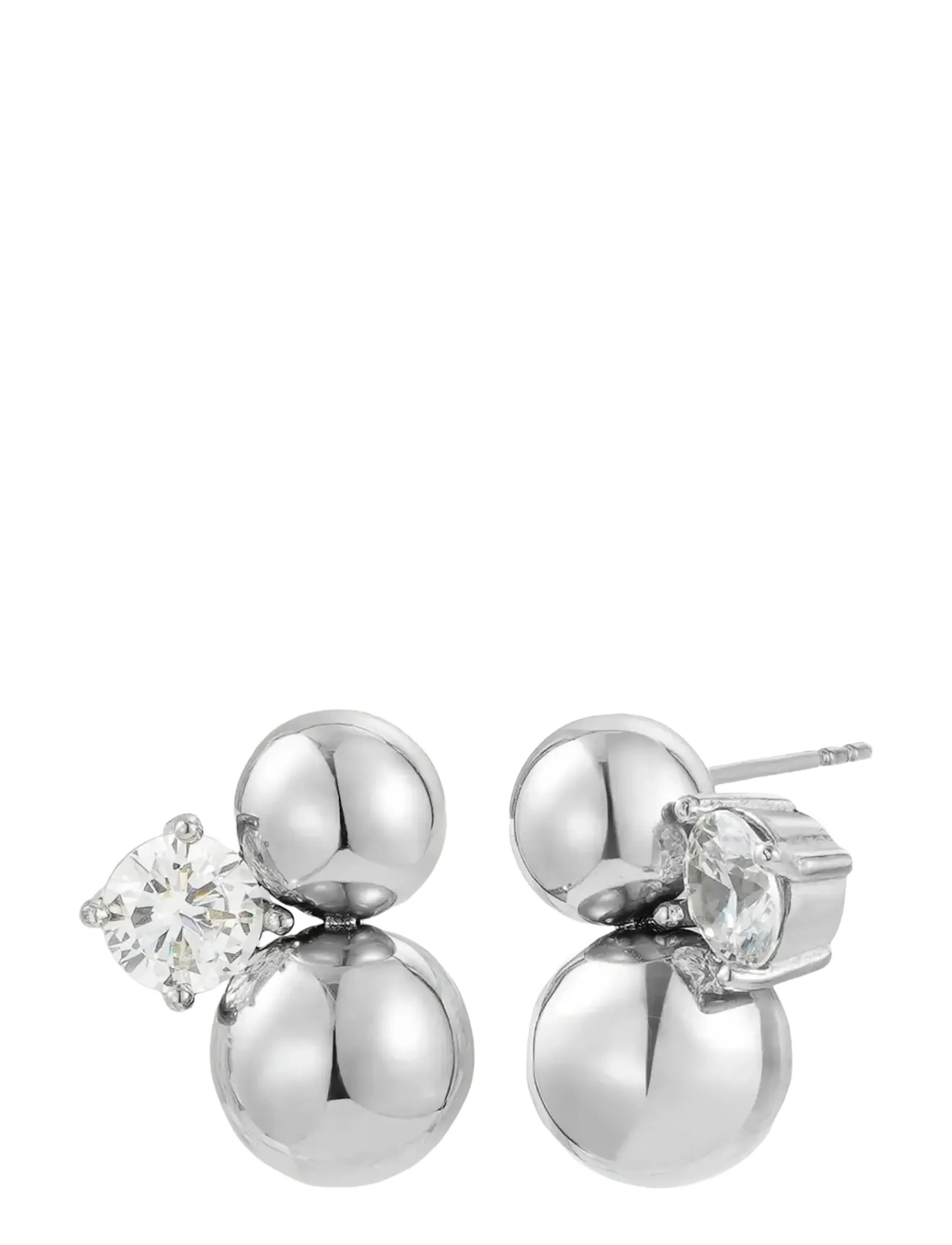 Bud to rose - Brea Crystal Earring Gold - silver - 1
