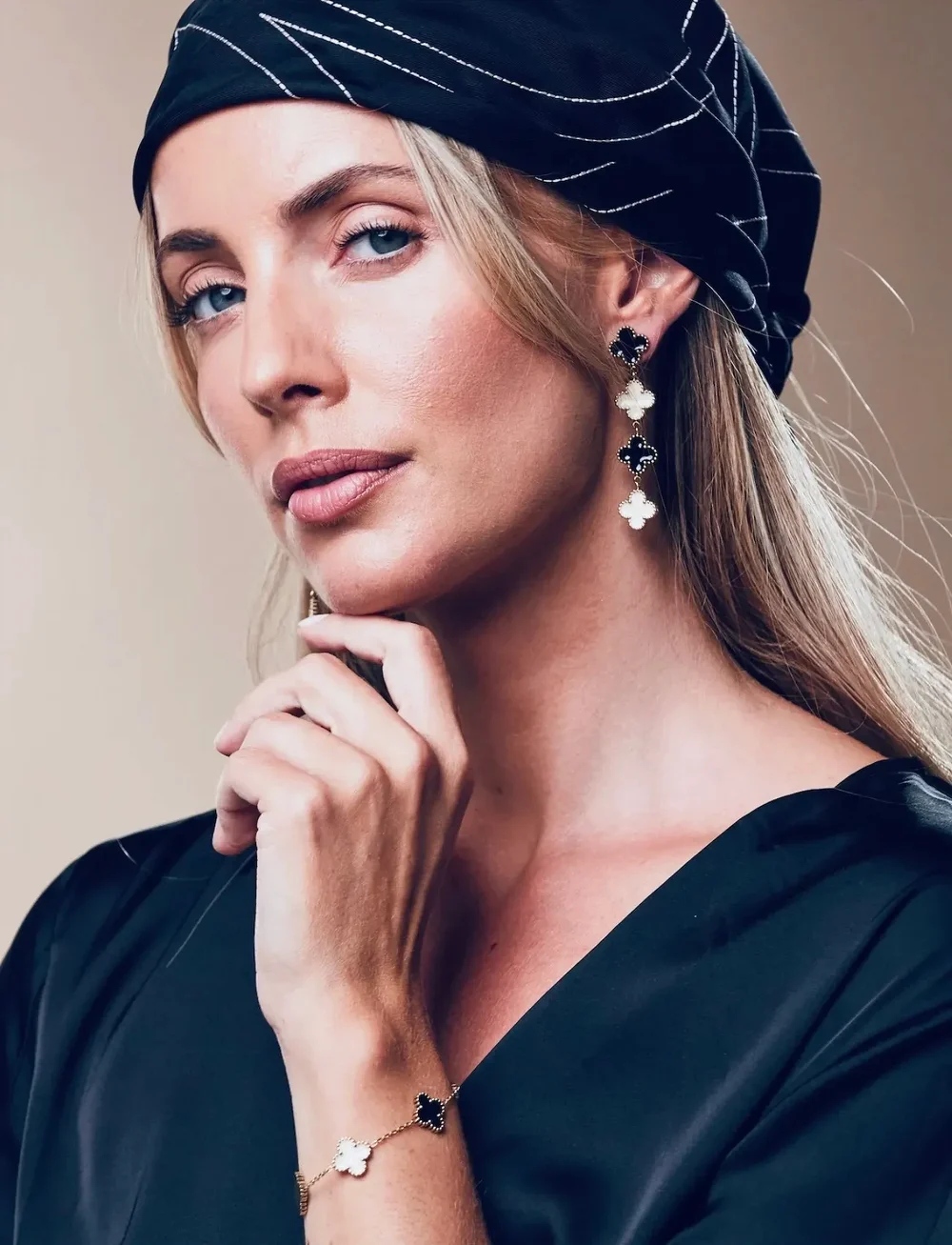 Bud to rose - Clover Long Earring Mix/Gold - ohrhänger - gold - 0