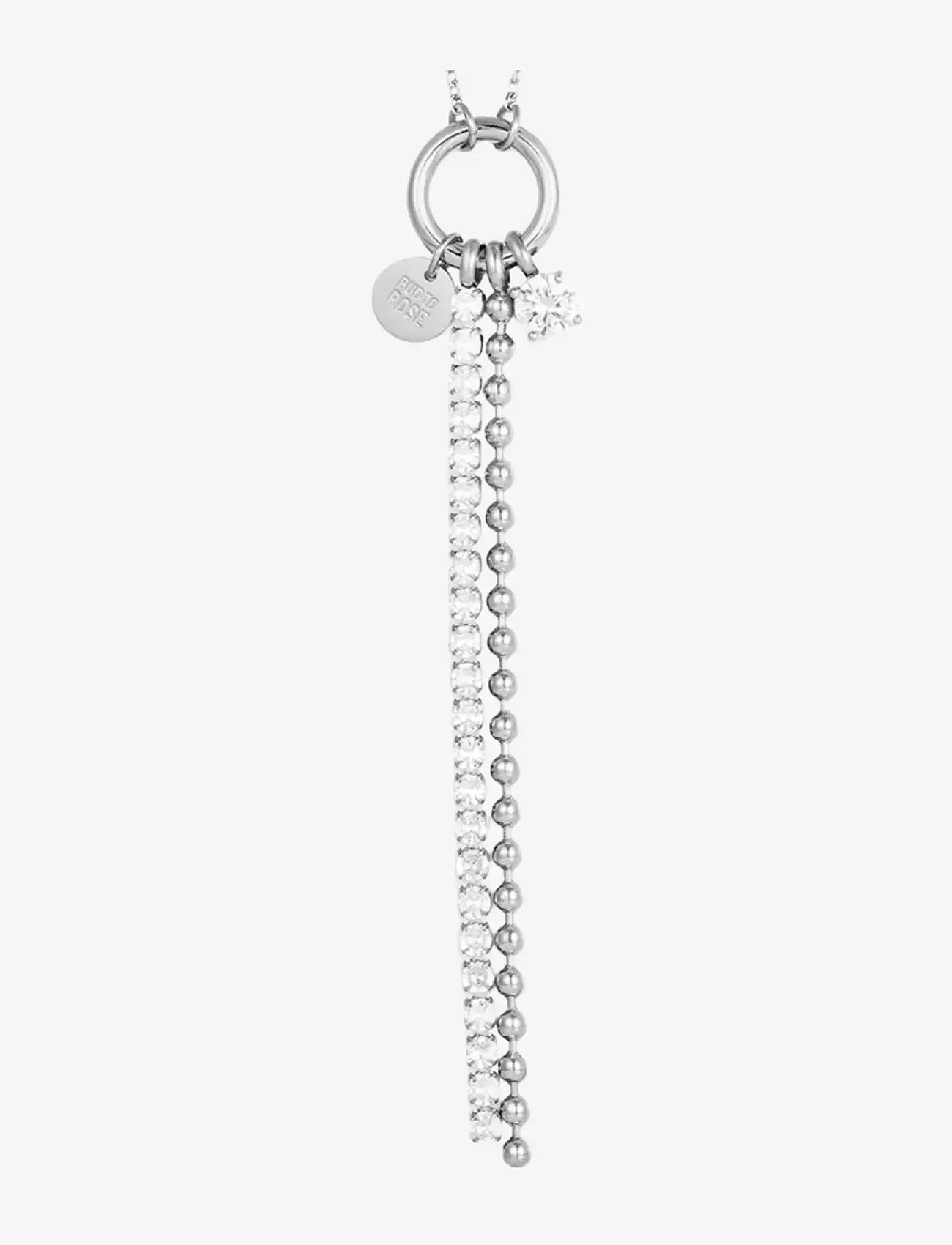 Bud to rose - Ice Bead Fringe Necklace Gold - statement kaelakeed - silver - 1