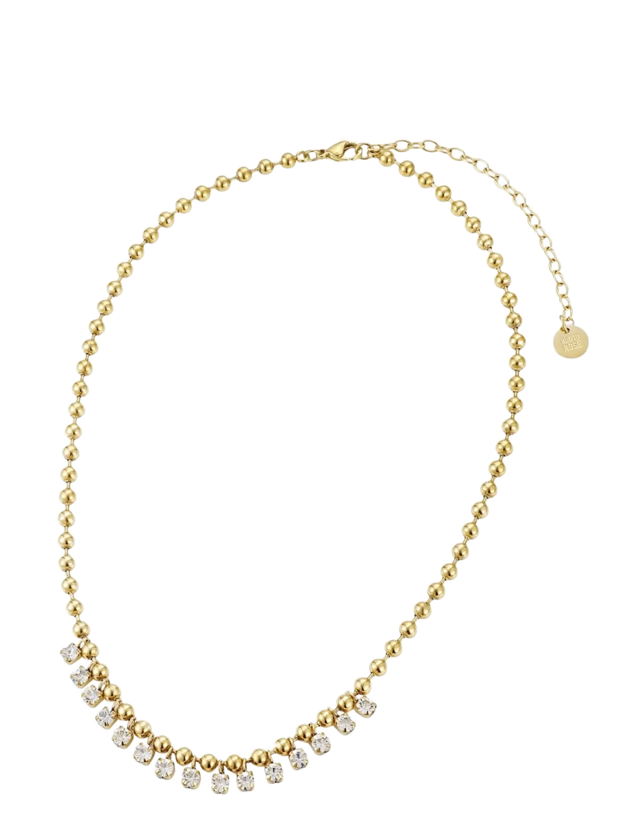 Bud To Rose - Ice Ballchain Necklace Gold - kedjehalsband - gold - 2