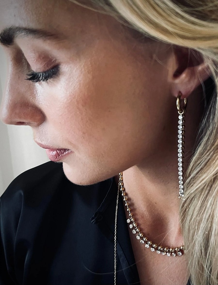 Bud To Rose - Ice Ballchain Necklace Gold - statement-ketten - gold - 3