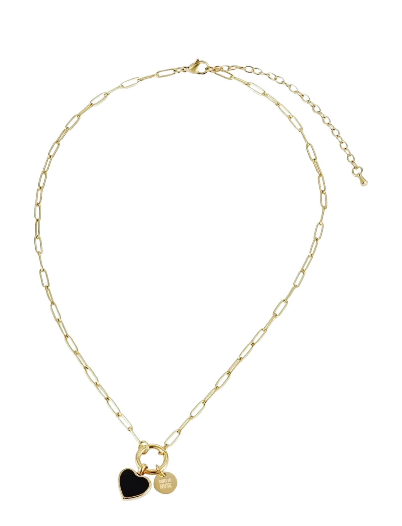 Bud to rose - Noble Heart Necklace Black/Gold - black/gold - 2