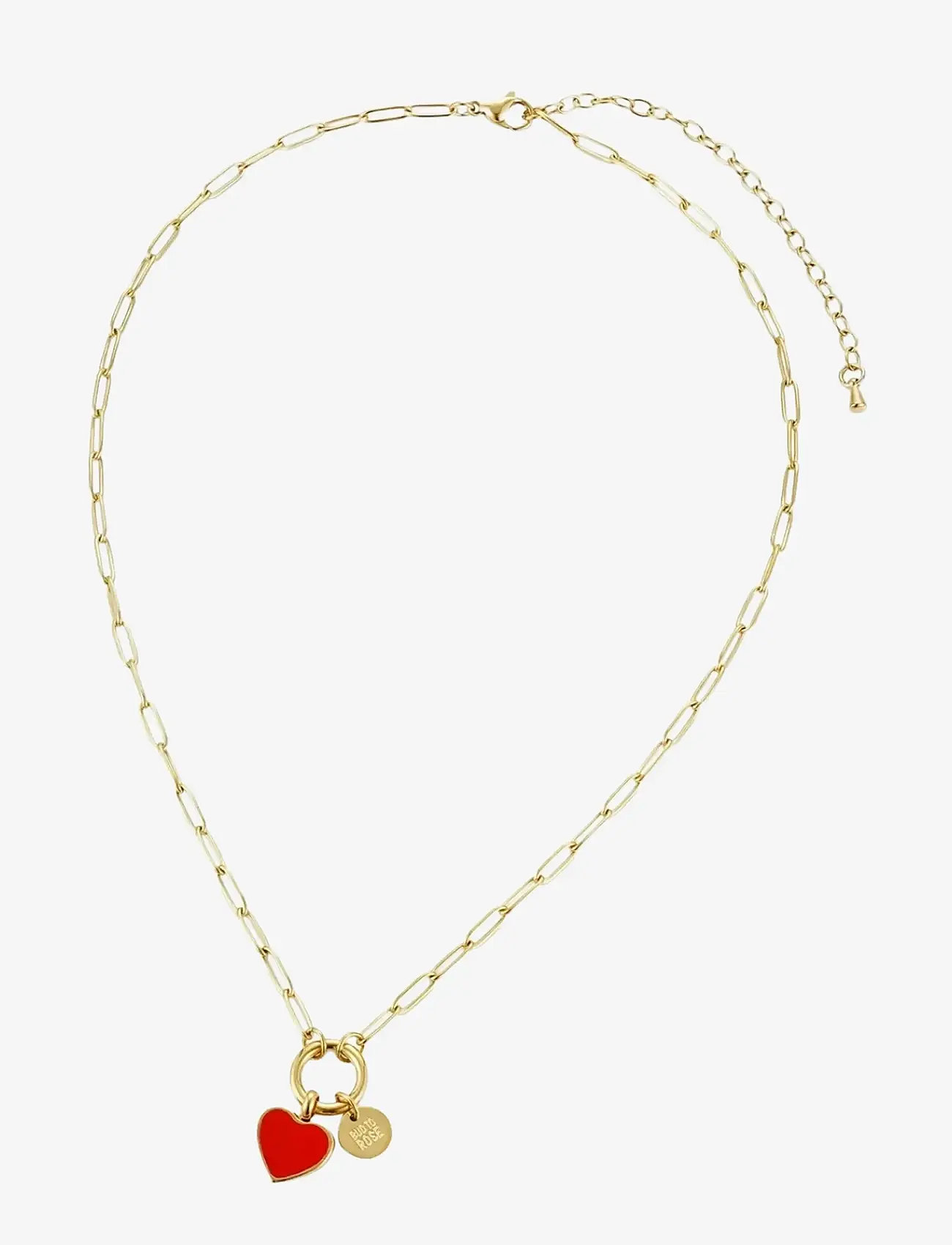 Bud to rose - Noble Heart Necklace Black/Gold - ketten mit anhänger - red/gold - 2