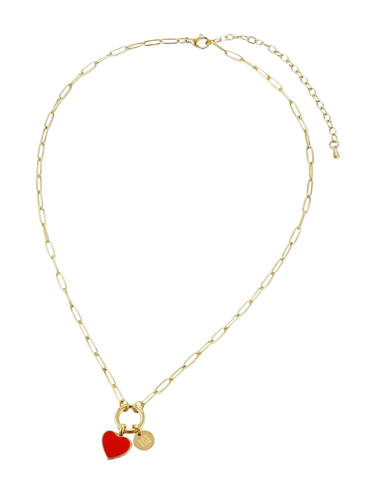 Bud To Rose - Noble Heart Necklace Black/Gold - red/gold - 2