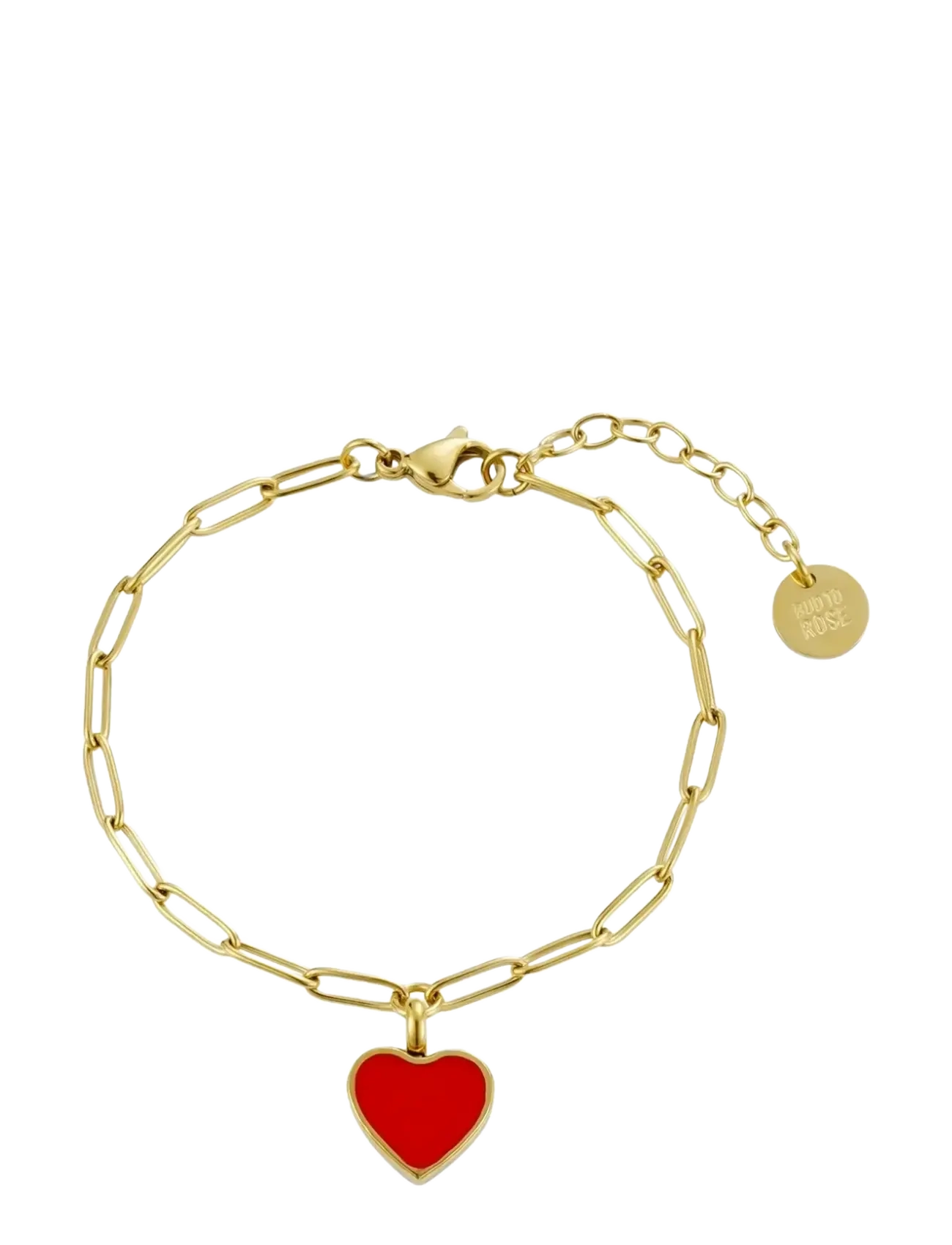 Bud To Rose Noble Heart Bracelet Black/Gold - Dagens superdeals - RED/GOLD / gold