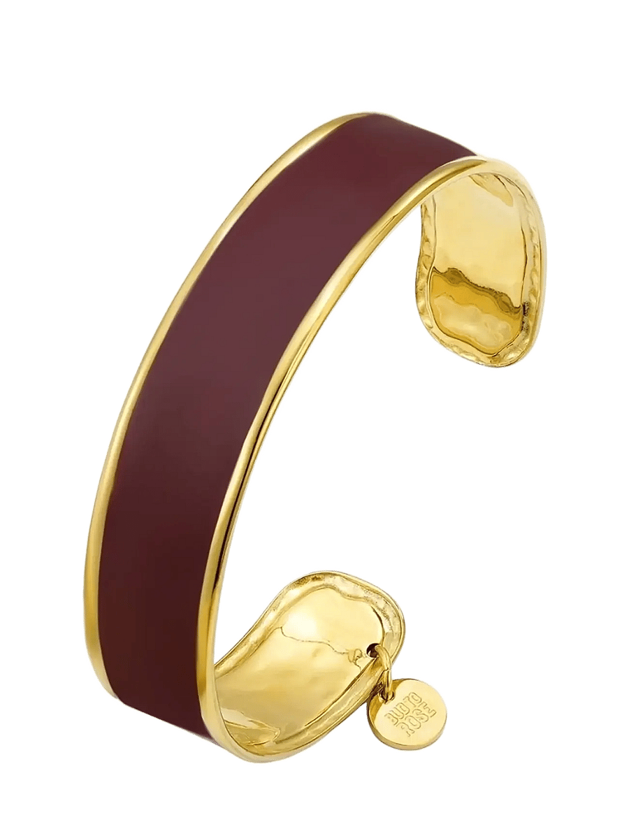 Bud To Rose - Envy Enamel Bangle Wine/Gold - armreifen - wine/gold - 1