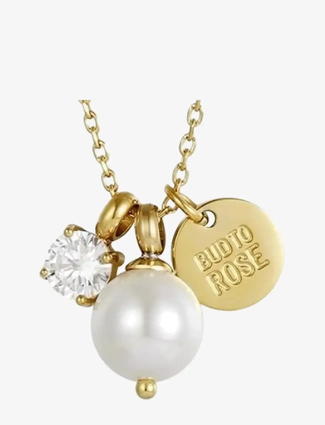 Bud to rose - Joyce Long Necklace Gold - perlenketten - gold - 1