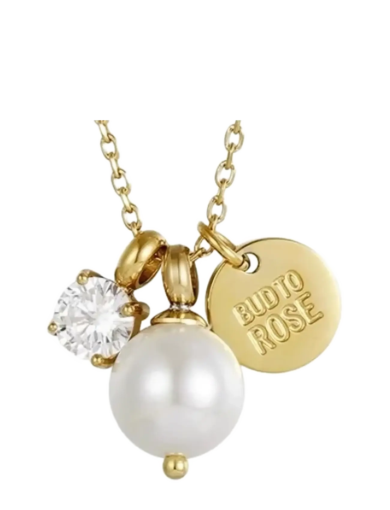 Bud to rose - Joyce Long Necklace Gold - gold - 1