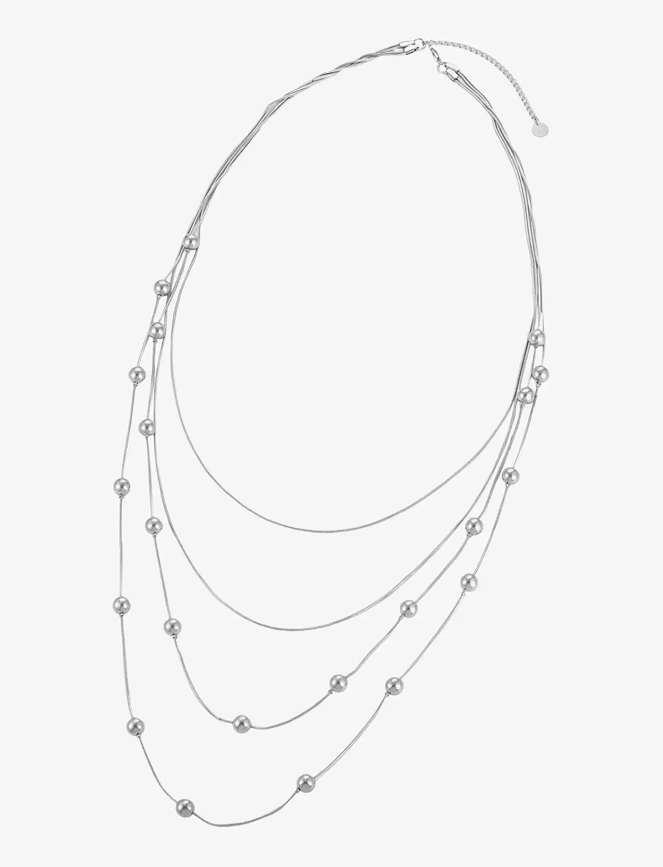 Bud to rose - Bead Layer Necklace Gold - halsketten - silver - 2