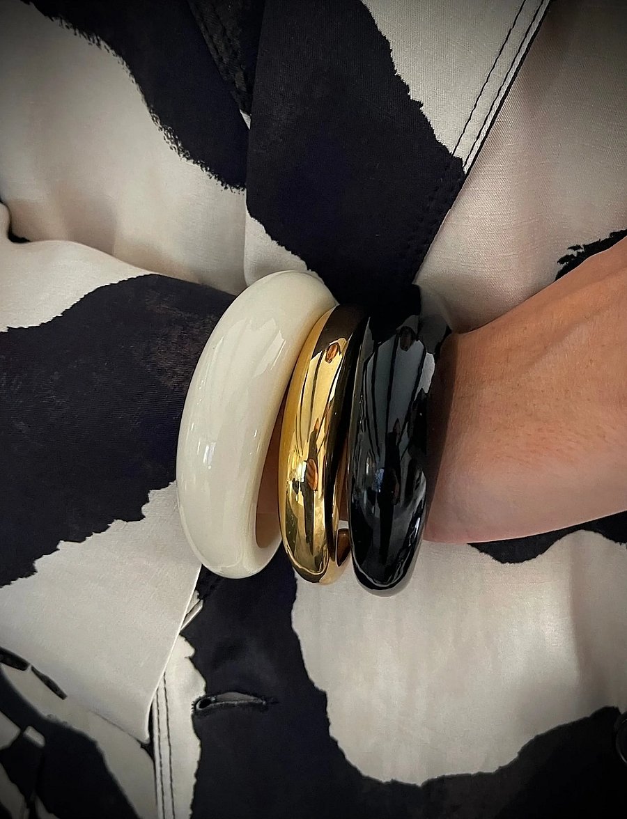 Bud To Rose - Bond Bangle Resin Ivory - bangles - ivory - 0