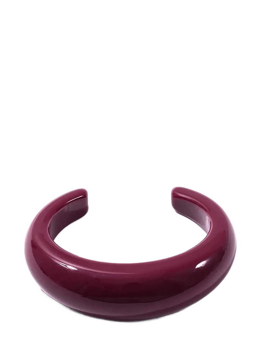 Bud To Rose - Bond Bangle Resin Black - bangles - burgundy - 1