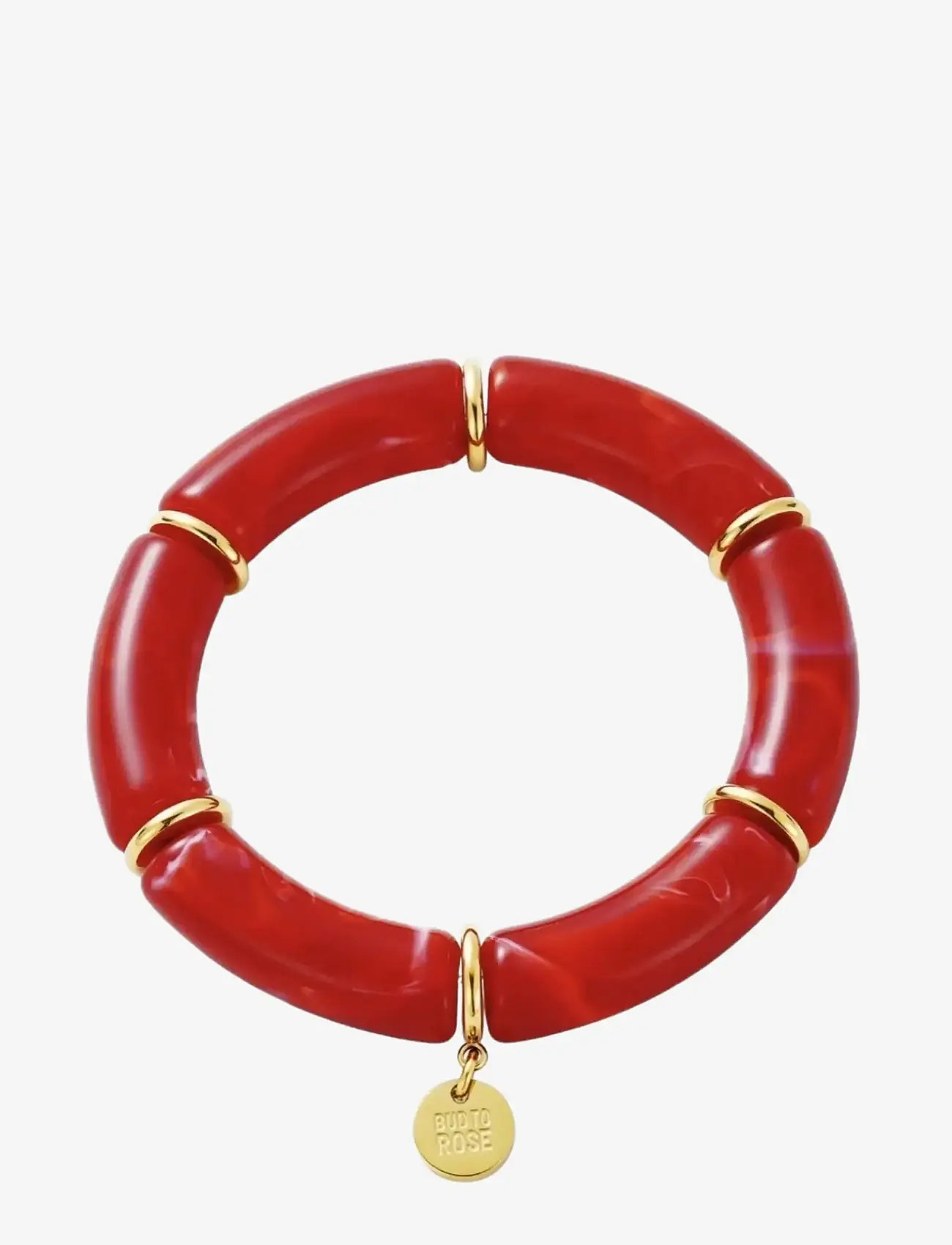 Bud to rose - Brooks Bracelet Resin Red - bangles - red - 1