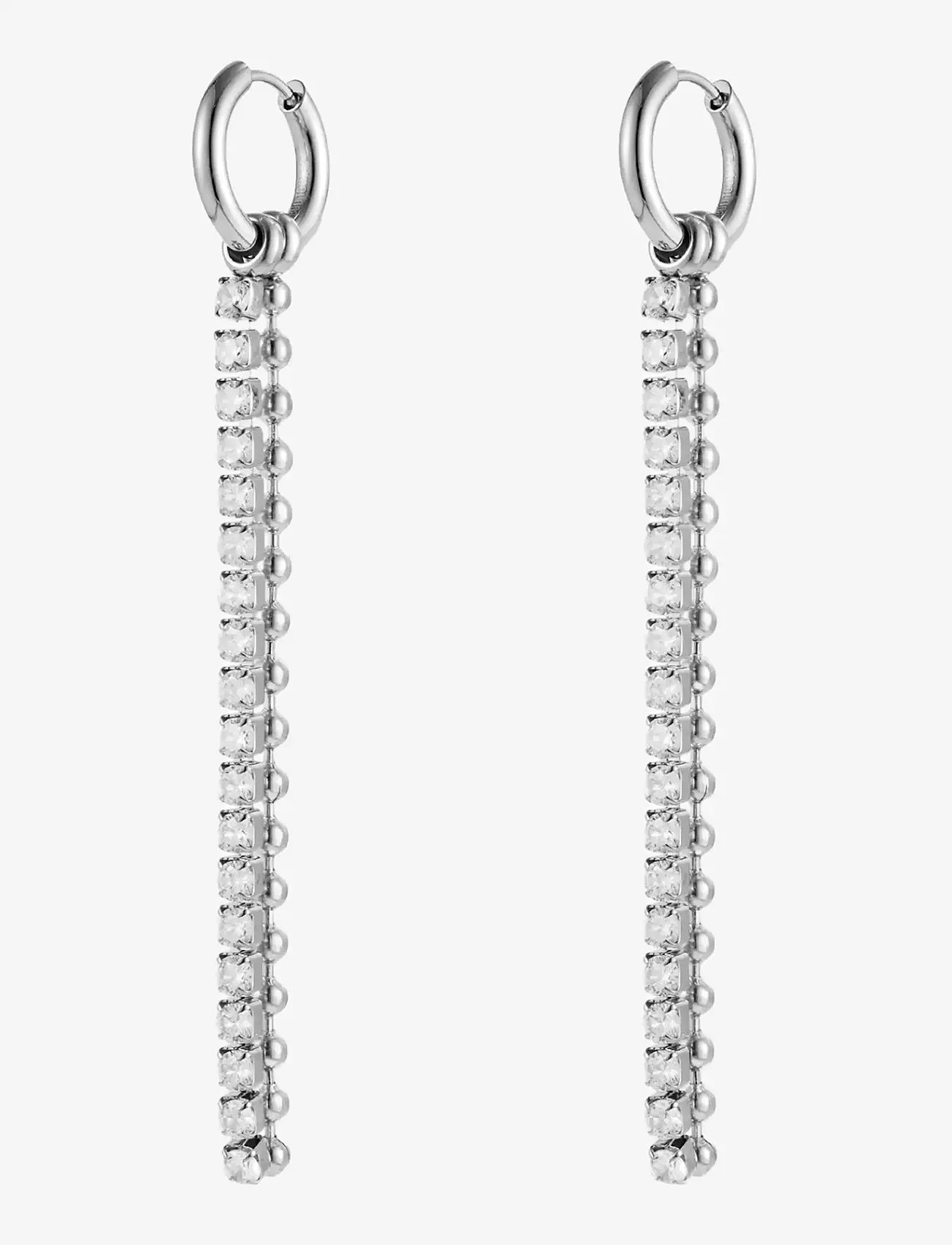 Bud to rose - Ice Bead Fringe Earring Silver - Øreringe med vedhæng - silver - 1