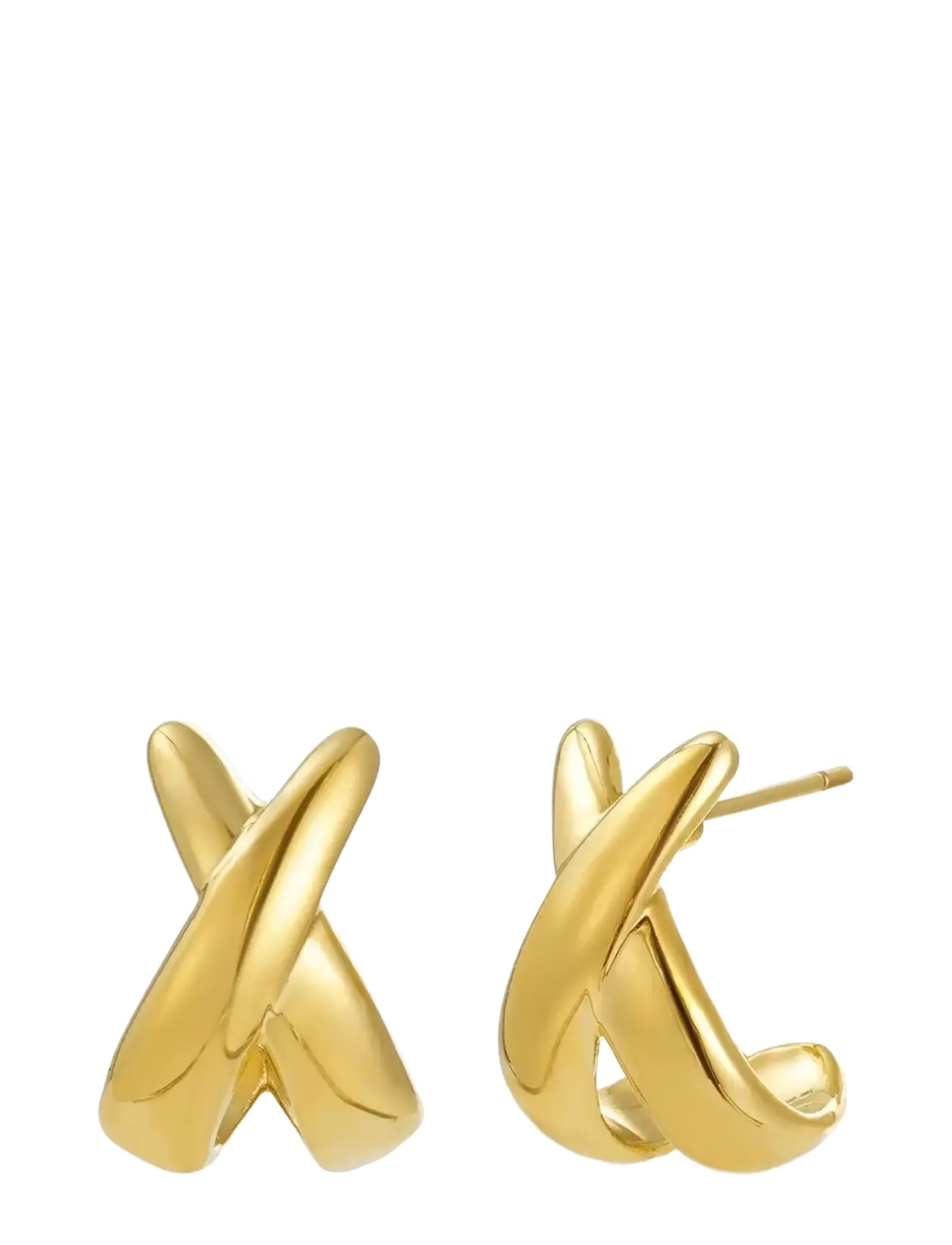 Bud to rose Cross Earring Gold - Officewear - GOLD / gold