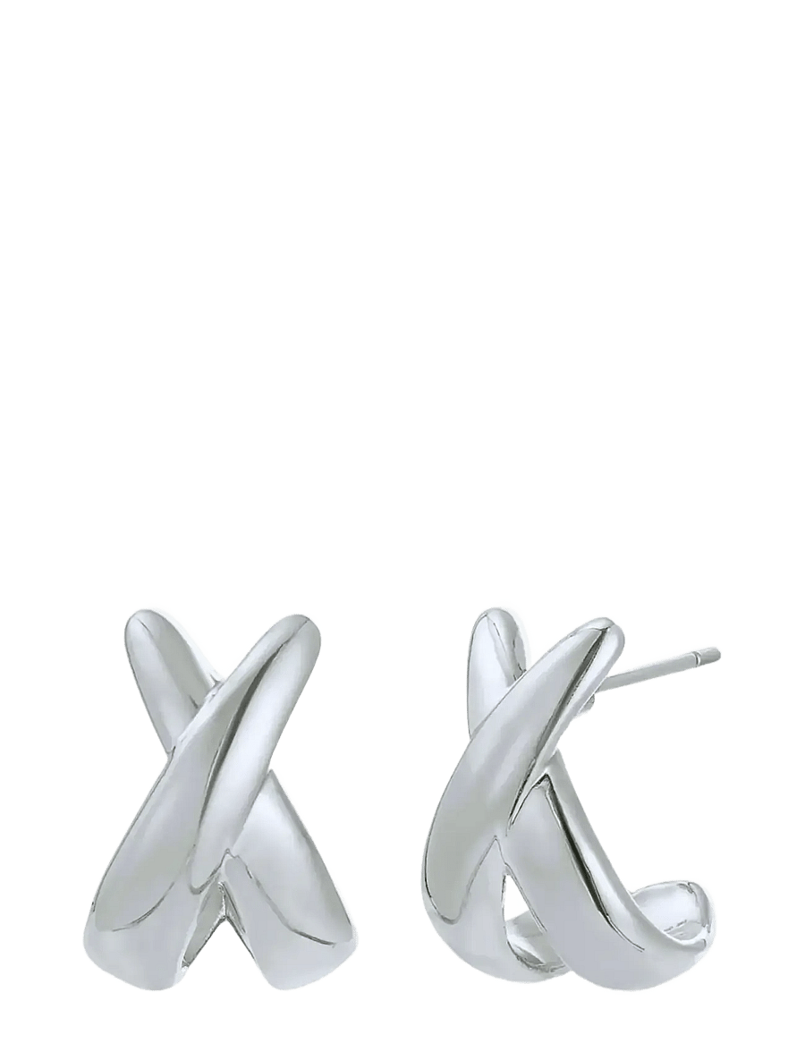 Bud To Rose - Cross Earring Gold - ohrstecker - silver - 1