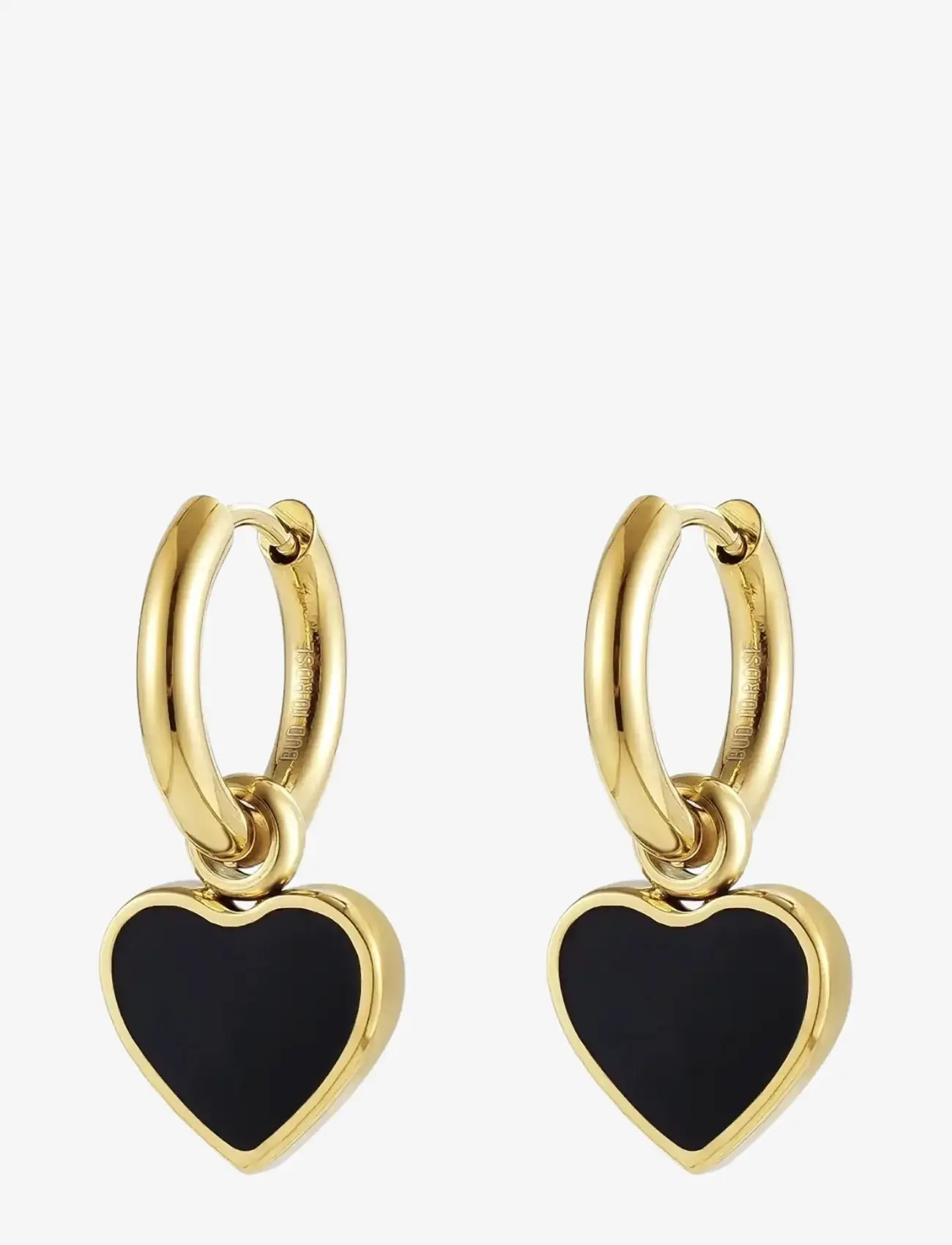 Bud to rose - Noble Heart Earring Black/Gold - black/gold - 1