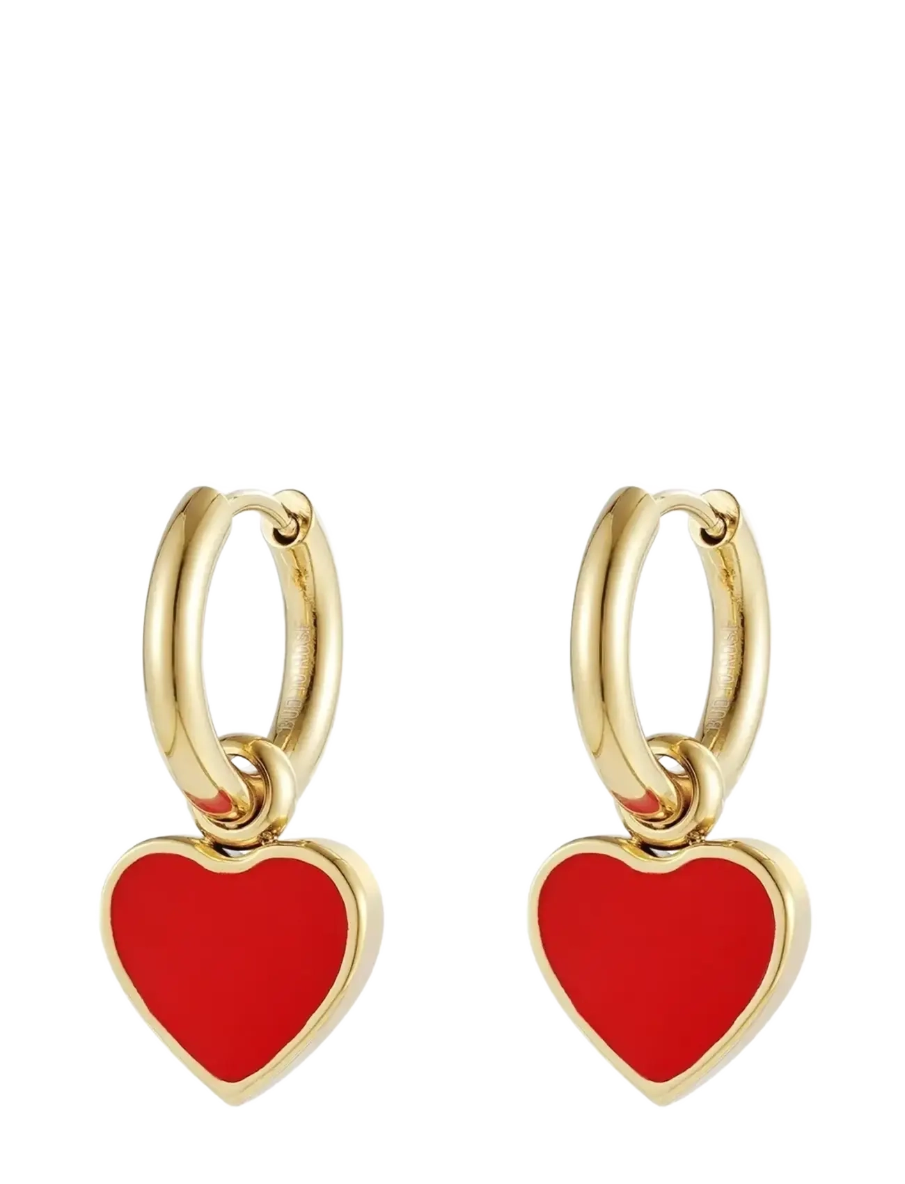 Noble Heart Earring Black/Gold - RED/GOLD
