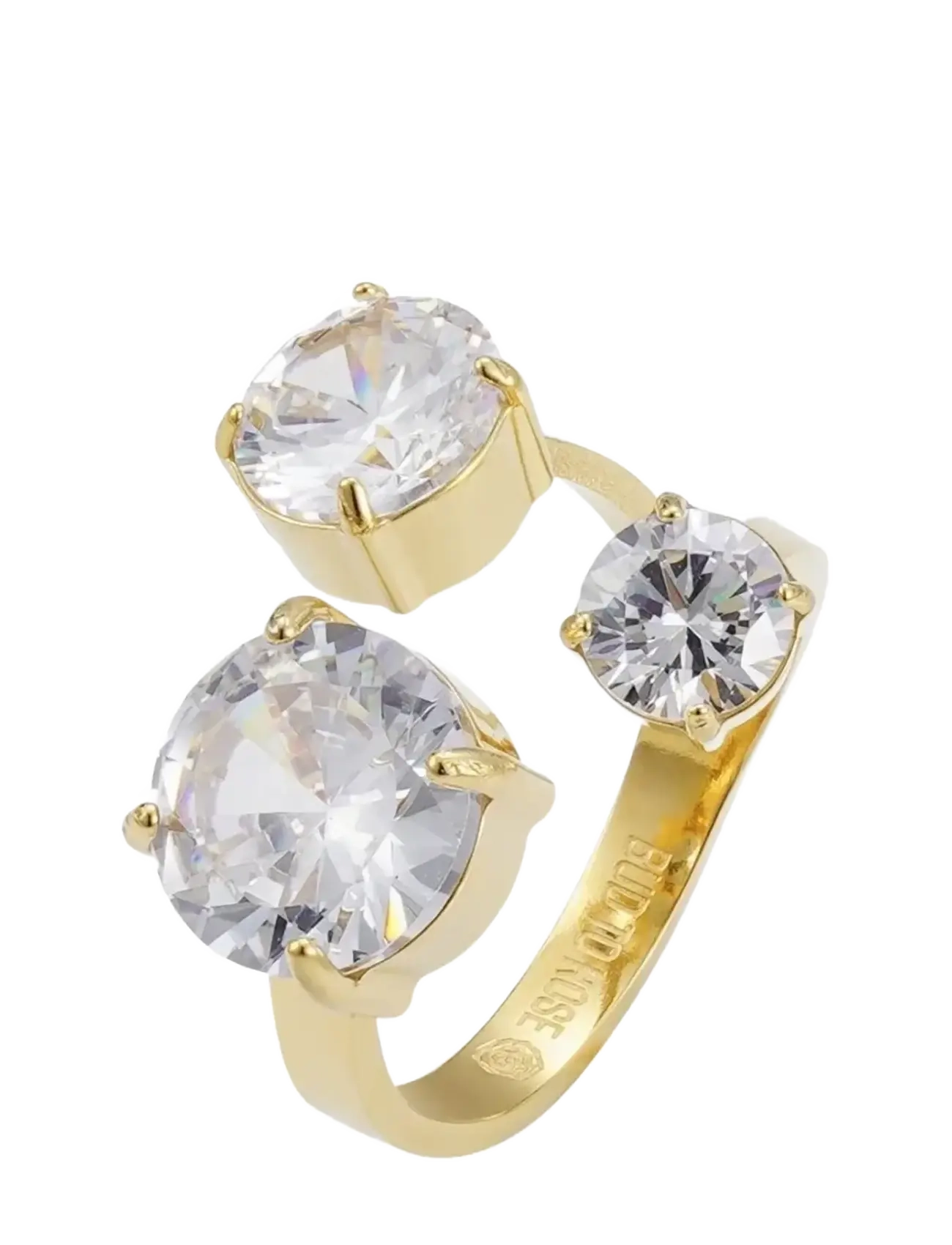 Bud to rose Brea All Crystal Ring Silver - Kampagne - GOLD / gold