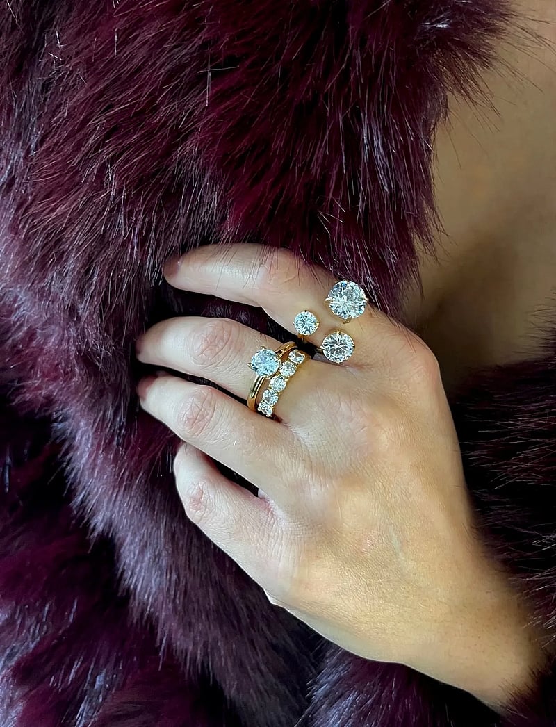 Bud to rose - Brea All Crystal Brown/Gold - ringe - gold - 2