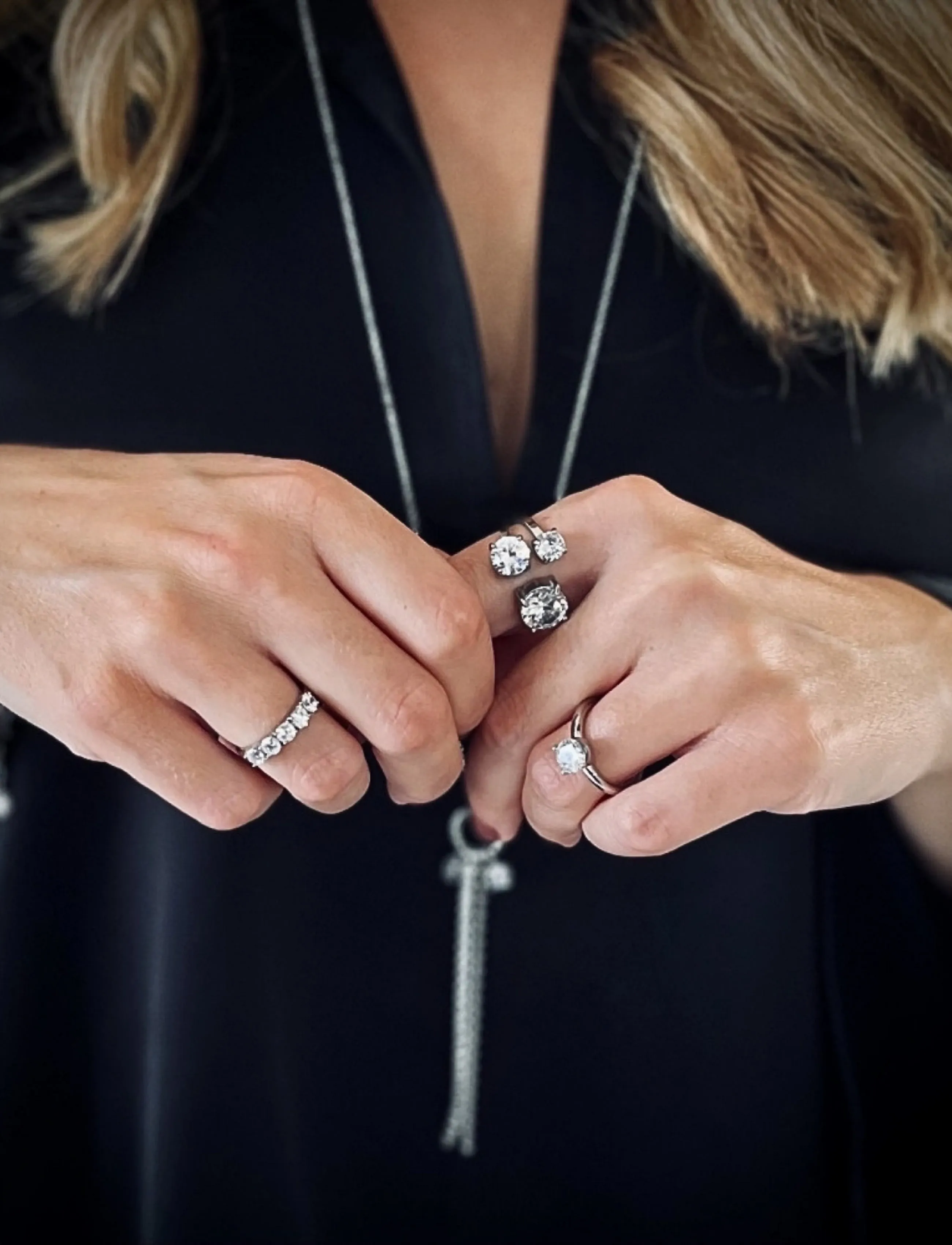 Bud To Rose Brea All Crystal Ring Silver, One Size, Silver, Smykker > Ringe, Dame