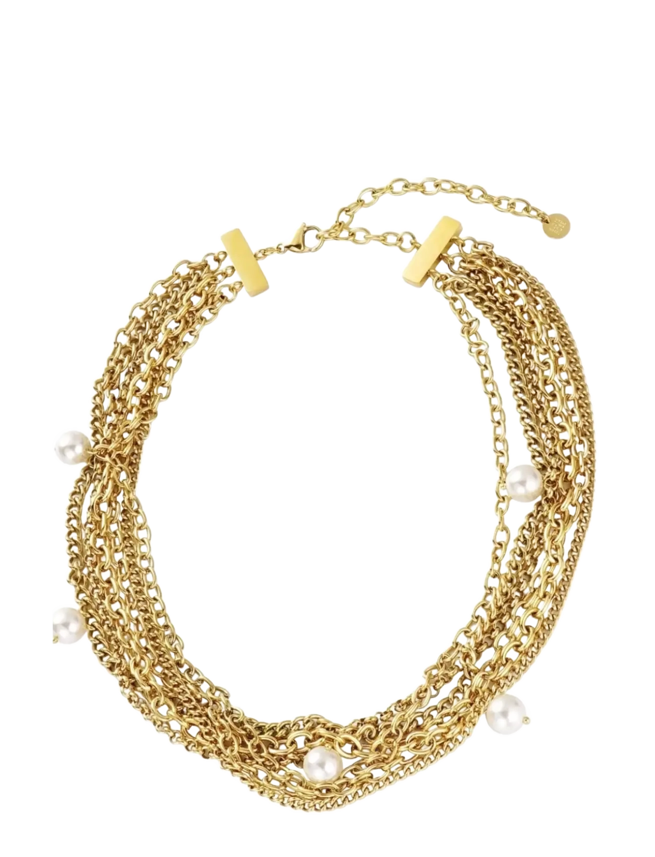 Paris Pearl Necklace Gold - GOLD