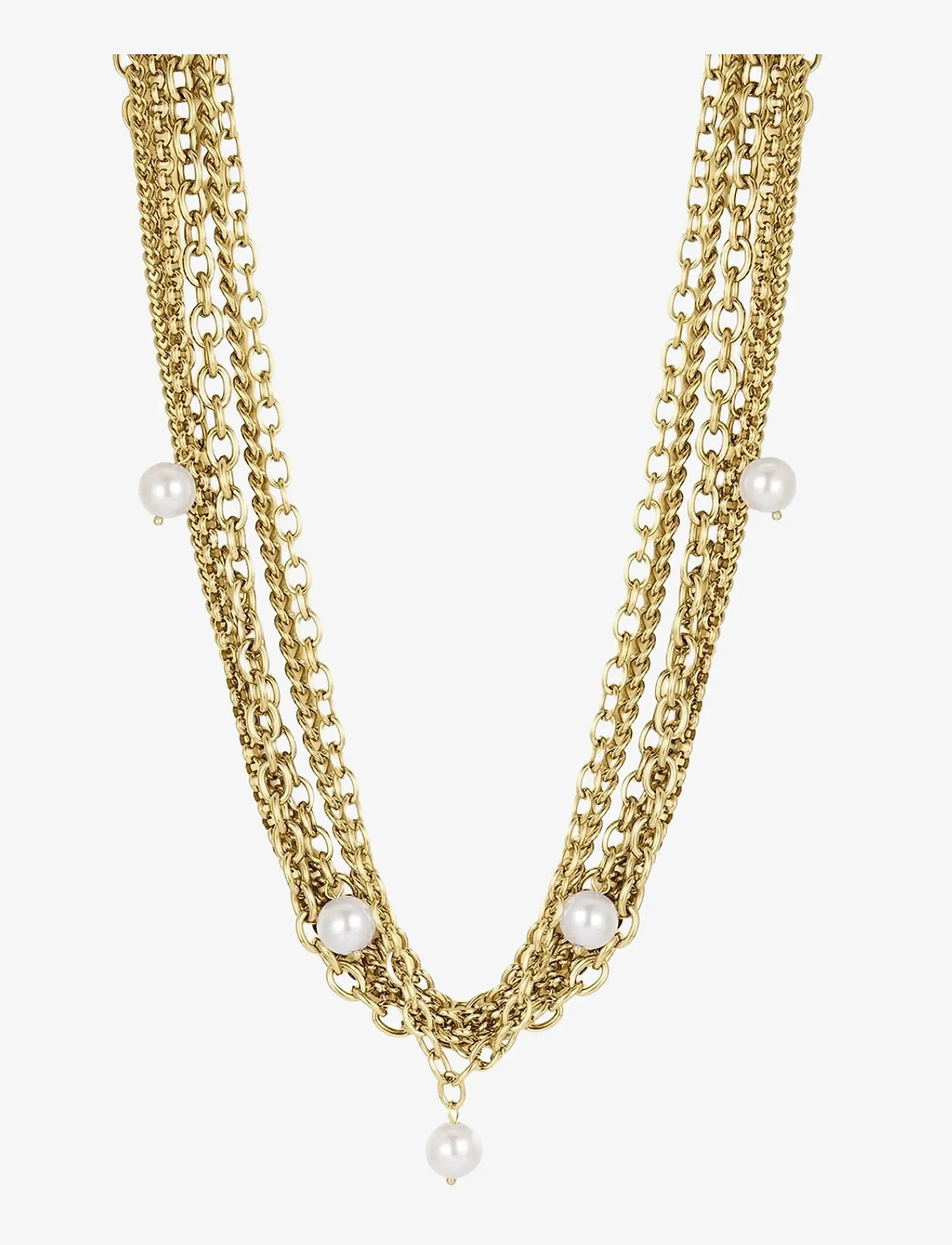 Bud to rose - Paris Pearl Necklace Gold - perlekæder - gold - 2