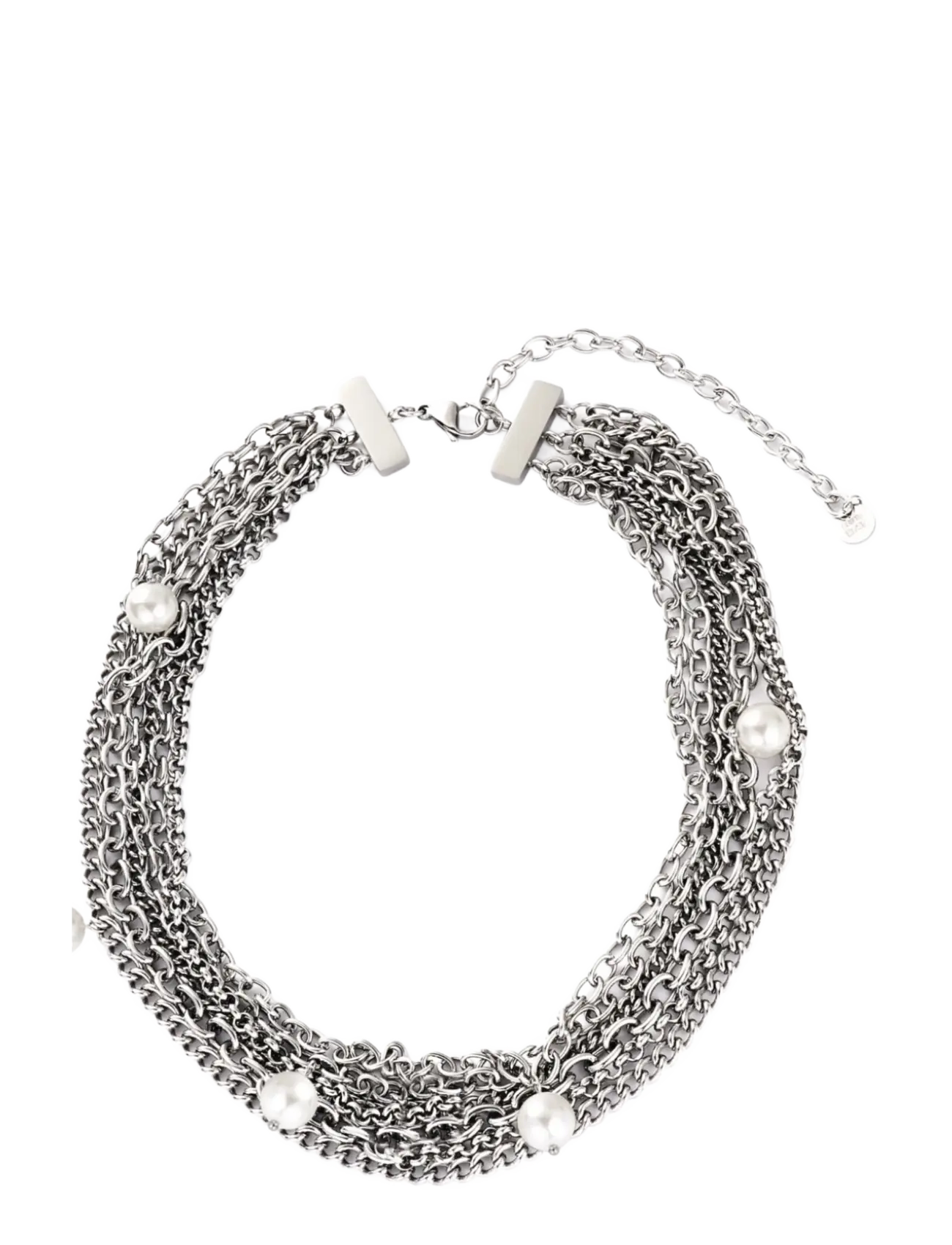 Bud to rose Paris Pearl Necklace Gold - Echtschmuck - SILVER / silver