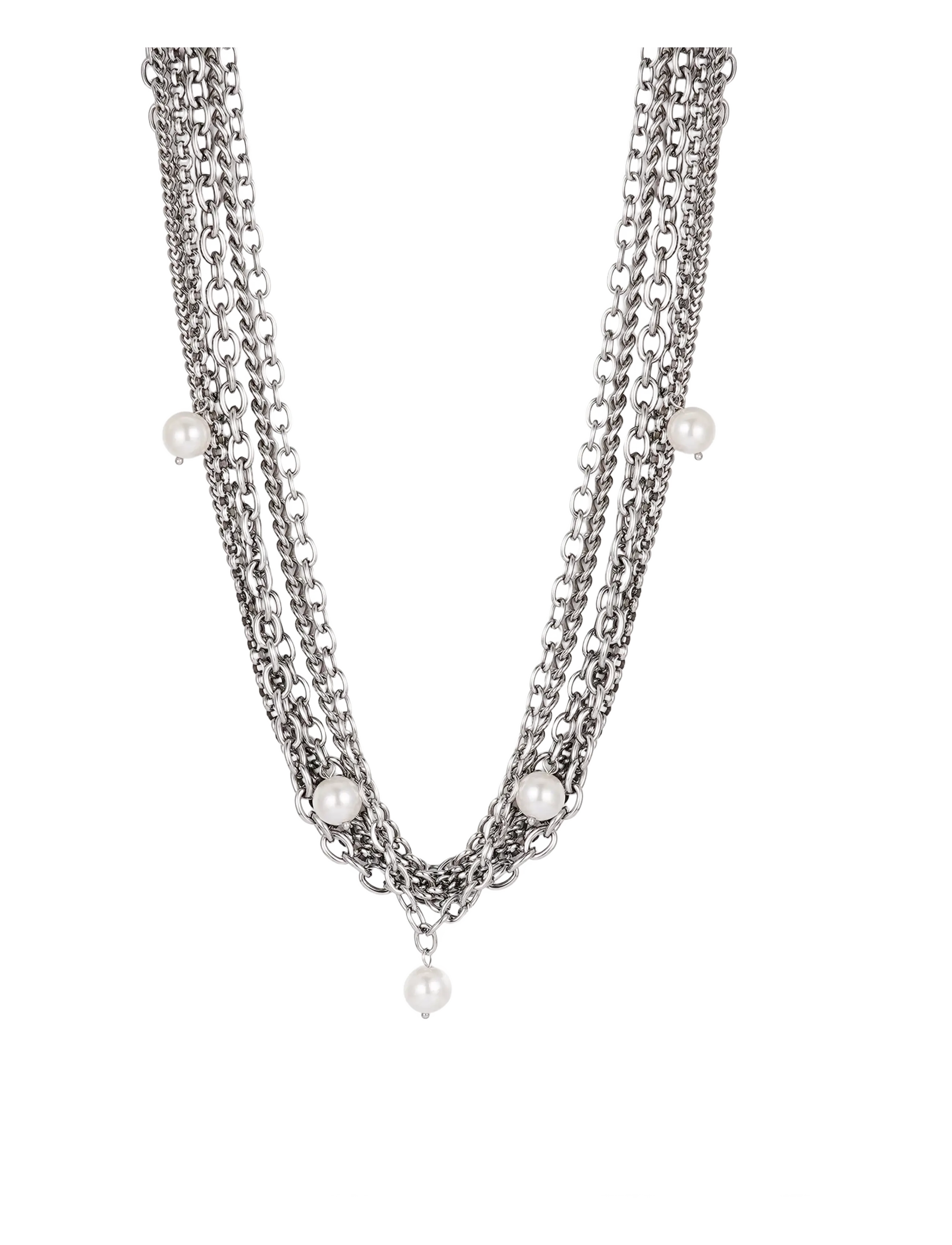 Bud to rose - Paris Pearl Necklace Gold - kaelaketid - silver - 2