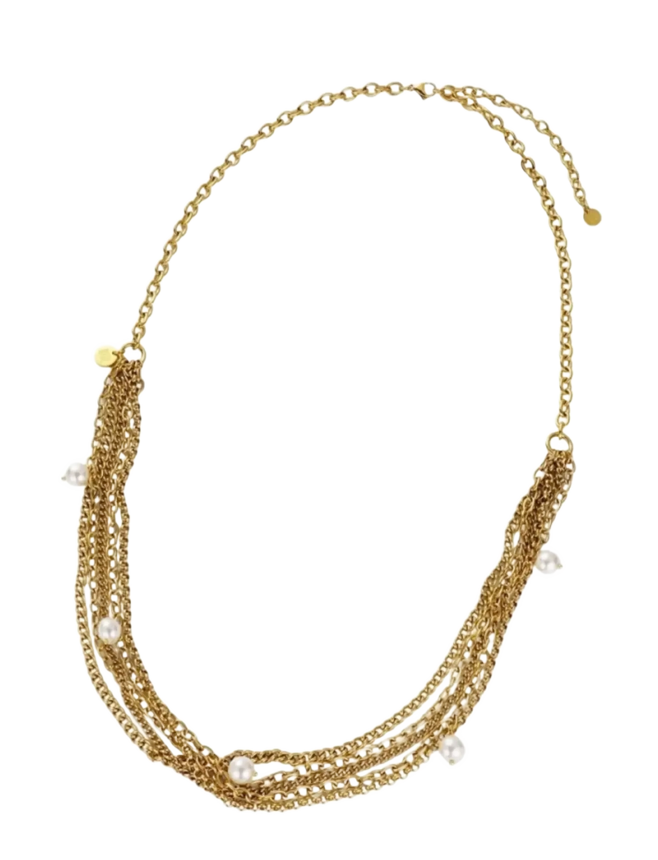Bud To Rose - Paris Pearl Long Necklace Gold - perlekæder - gold - 2