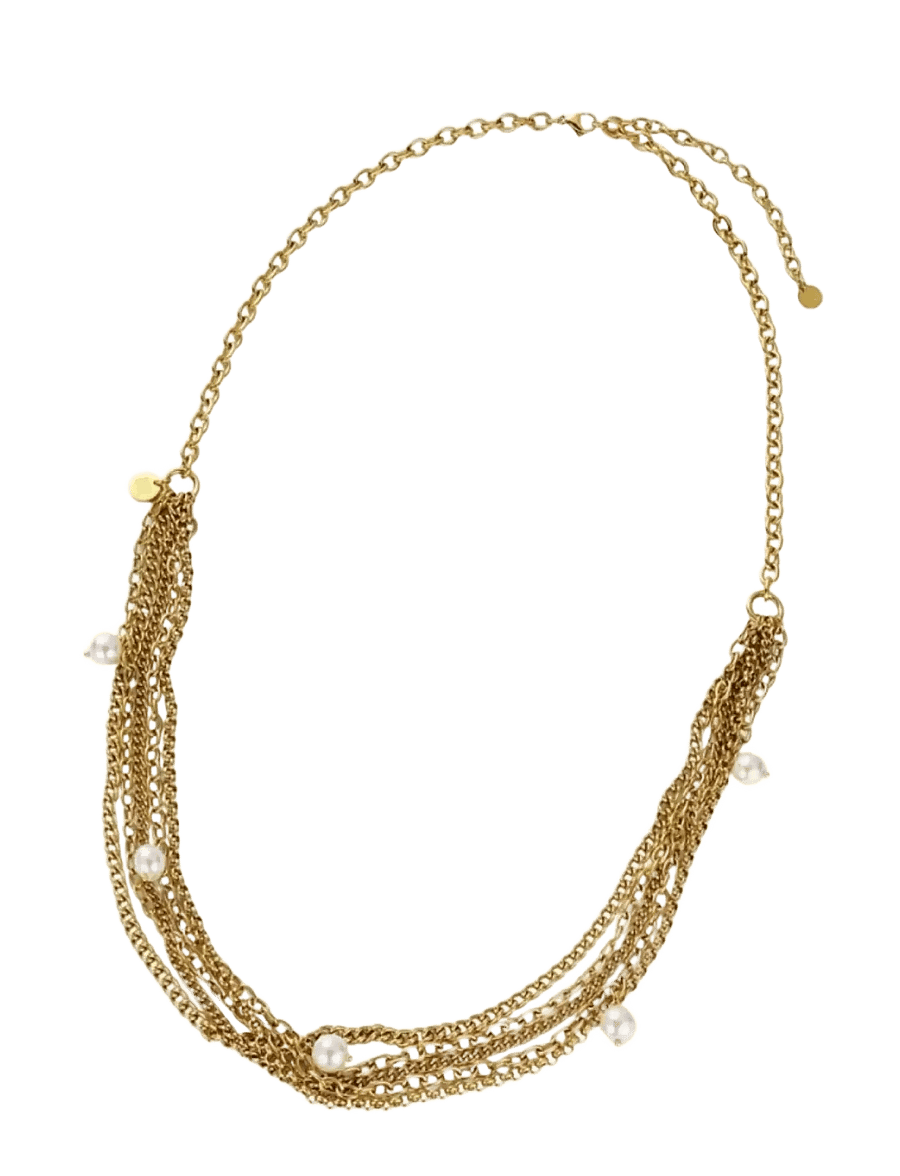 Bud To Rose - Paris Pearl Long Necklace Gold - perlenketten - gold - 2