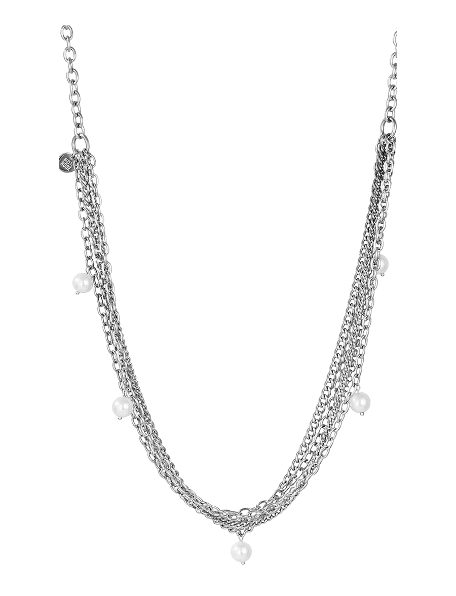 Bud To Rose - Paris Pearl Long Necklace Gold - halsketten - silver - 1