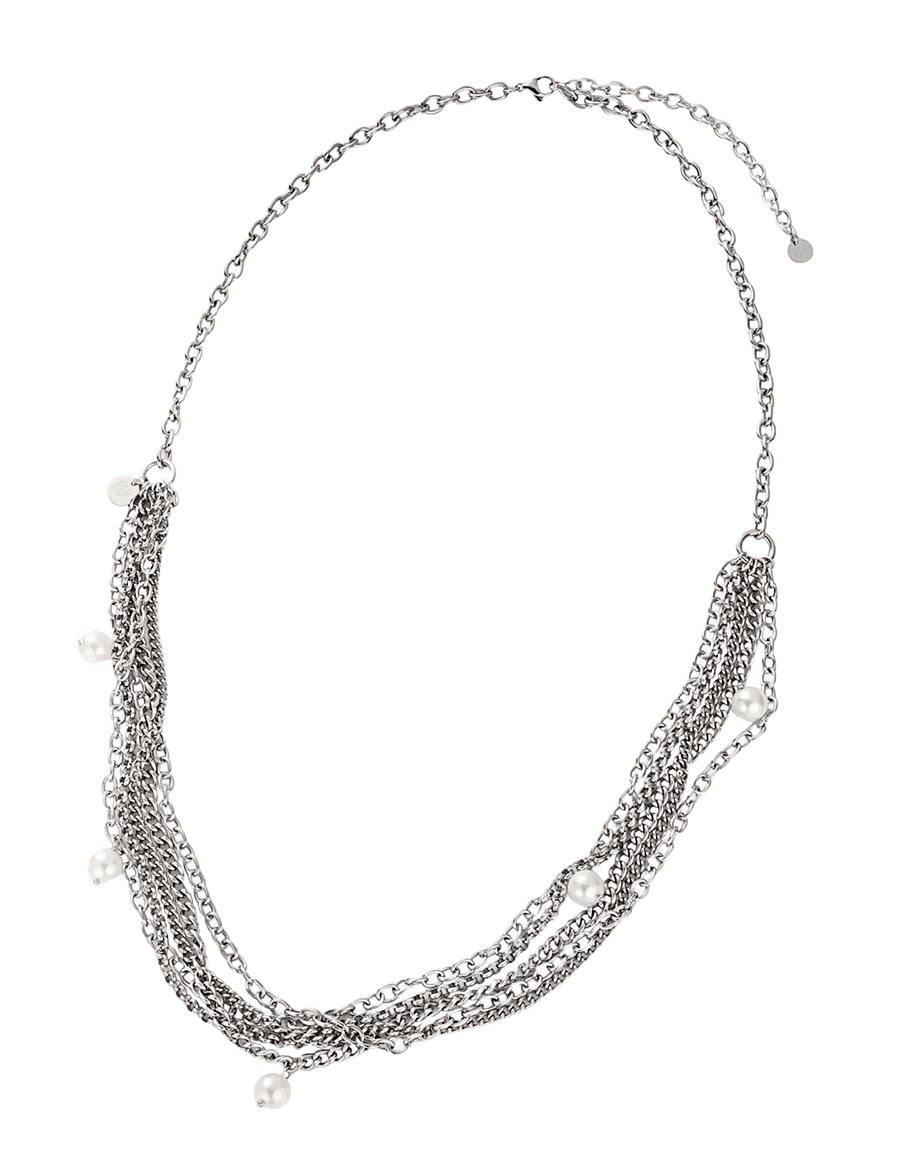Bud To Rose - Paris Pearl Long Necklace Gold - halsketten - silver - 2