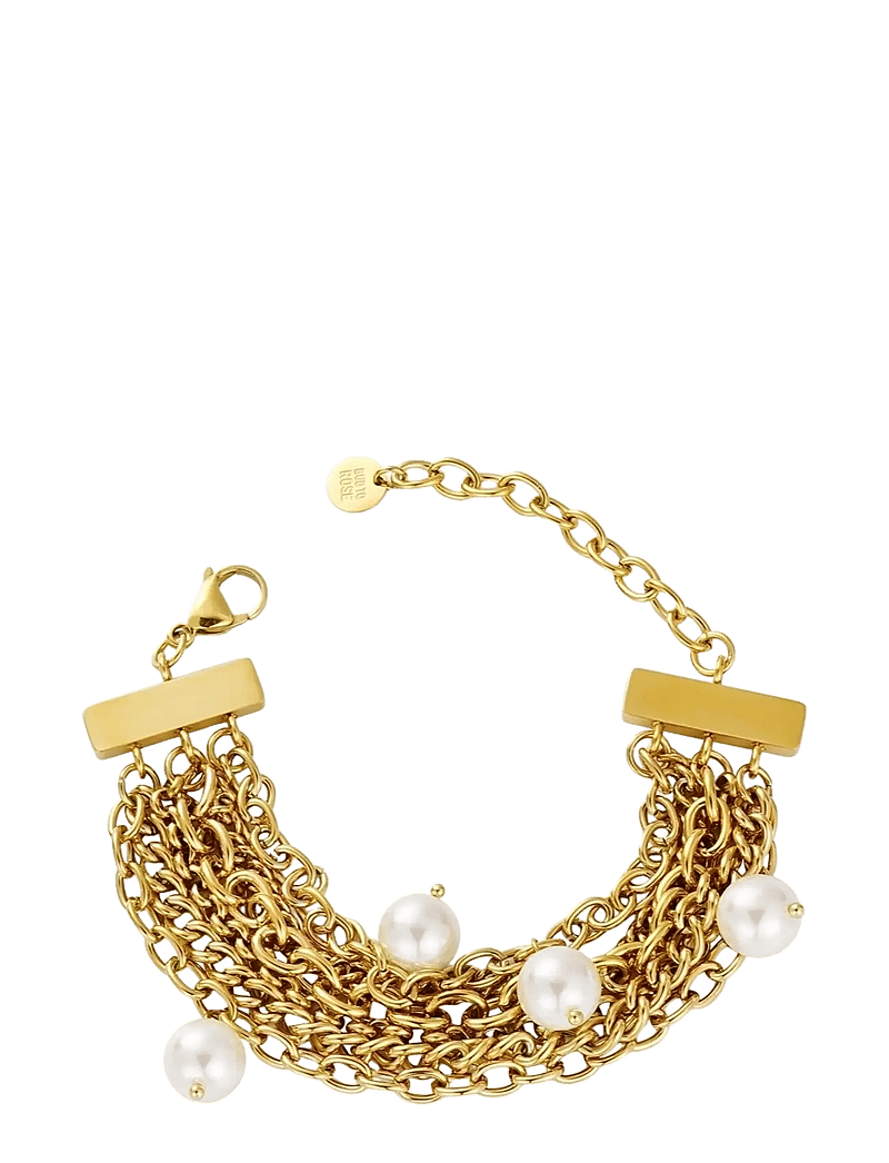 Bud to rose - Paris Pearl Bracelet Gold - kettenarmbänder - gold - 1