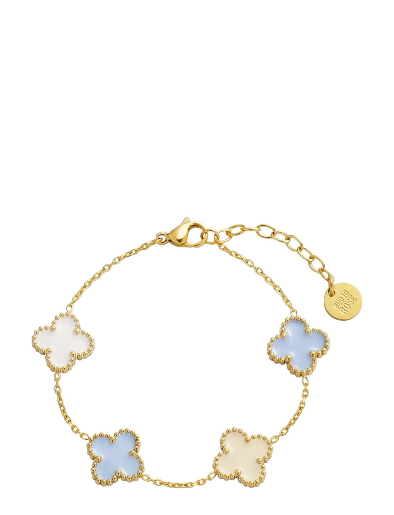 Bud To Rose - Clover Mix Bracelet Blue/Gold - blue/gold - 1