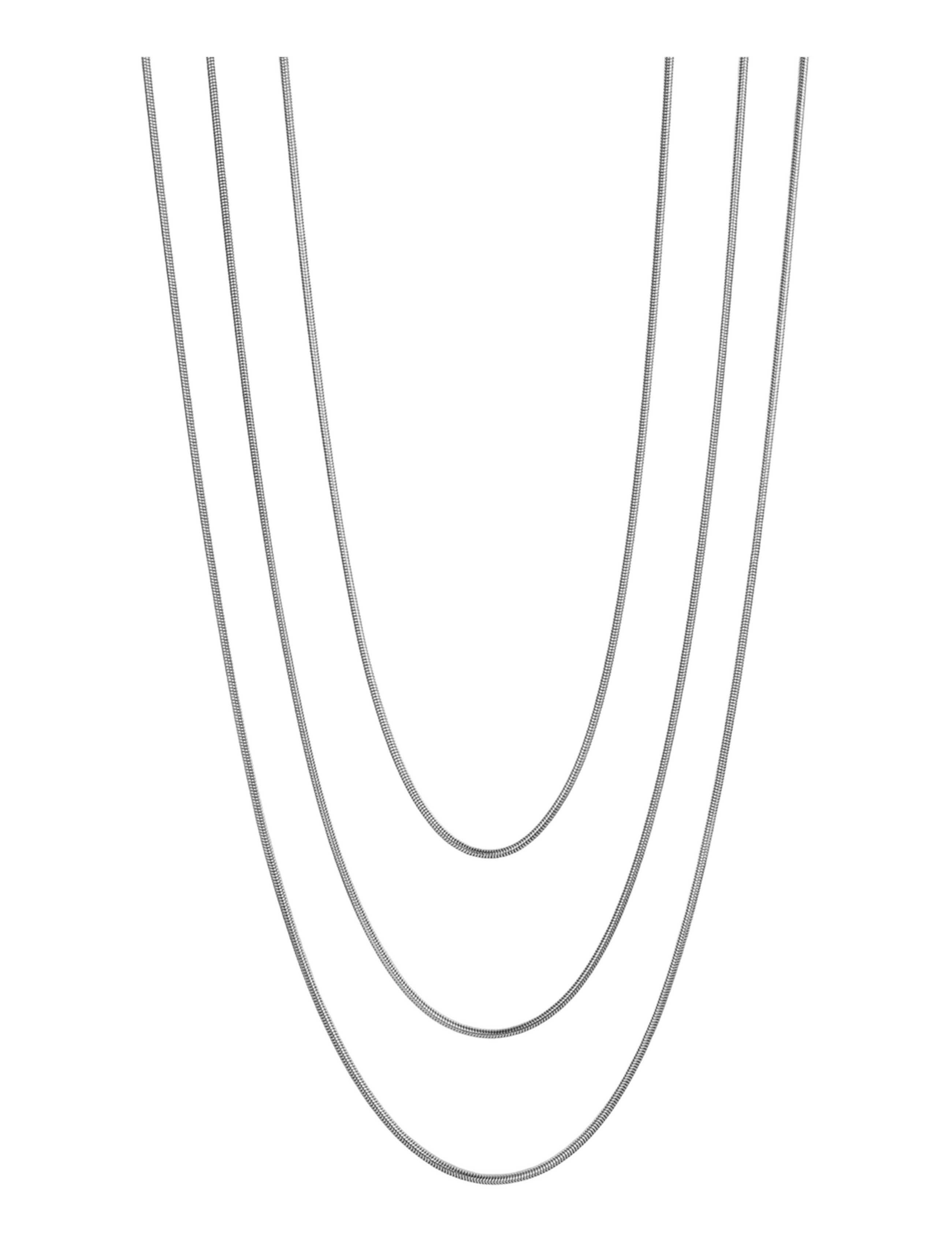 Bud To Rose Monroe 3-row Necklace Silver - Schmuck - SILVER / silver