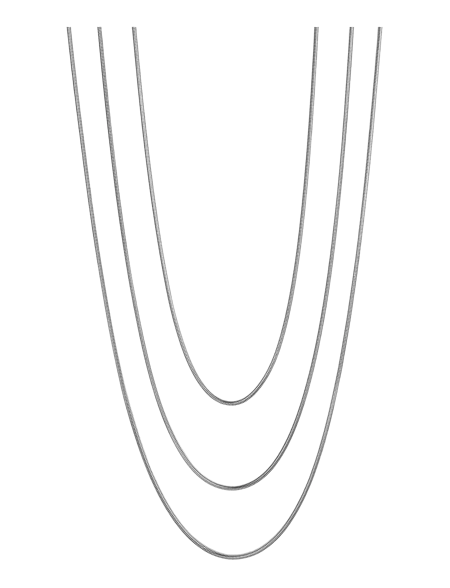 Bud To Rose - Monroe 3-row Necklace Silver - halsketten - silver - 1