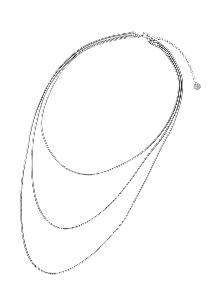 Bud To Rose - Monroe 3-row Necklace Silver - halsketten - silver - 2