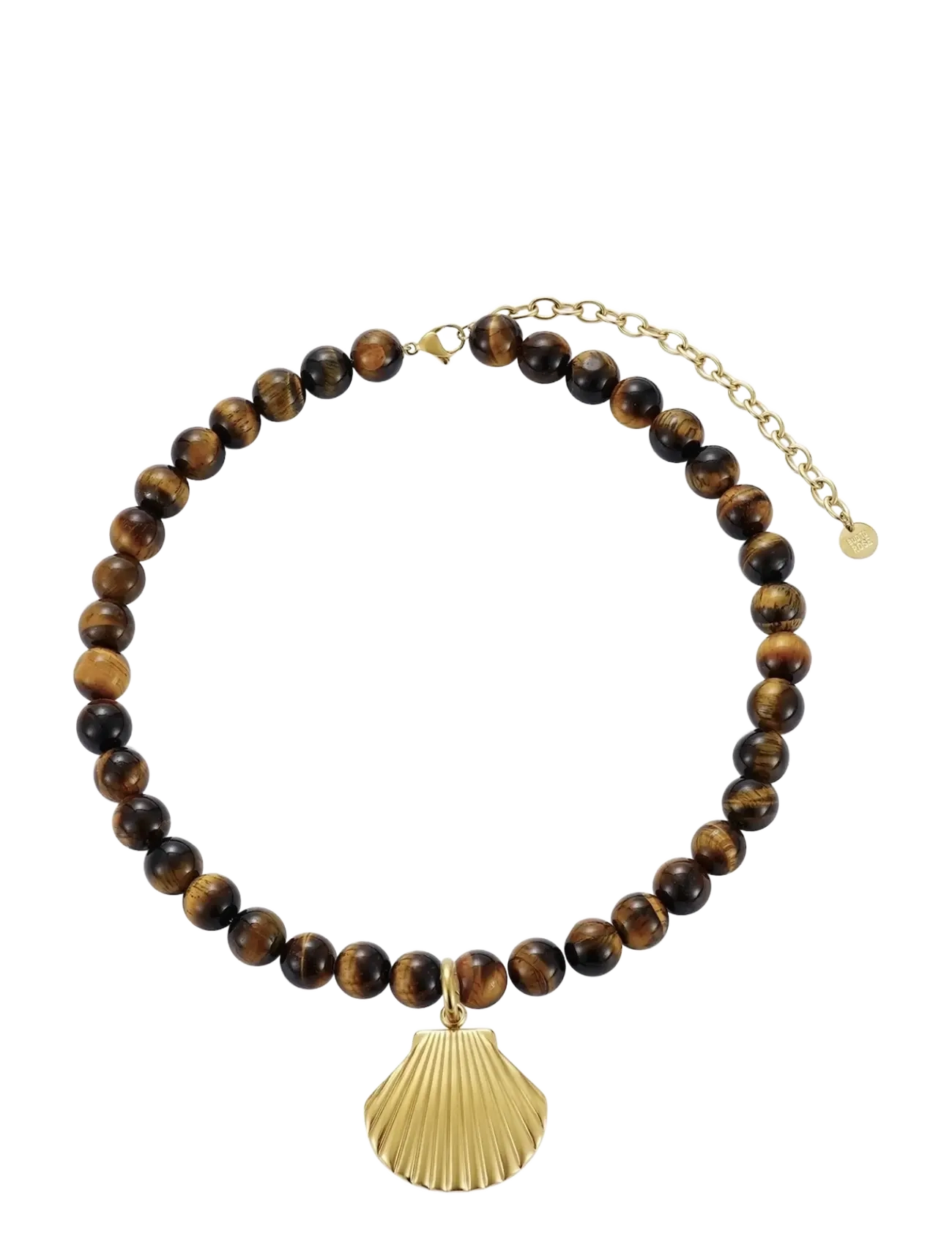 Bud to rose Marbella Necklace Brown/Gold - Bud to Rose - BROWN/GOLD / brown