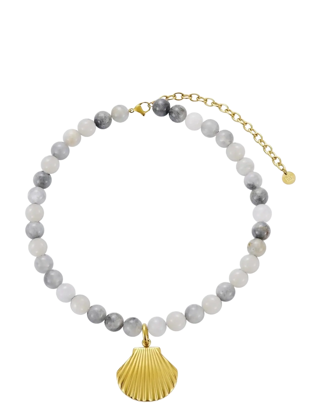 Bud to rose Marbella Necklace Brown/Gold - Festtøj - GREY/GOLD / grey