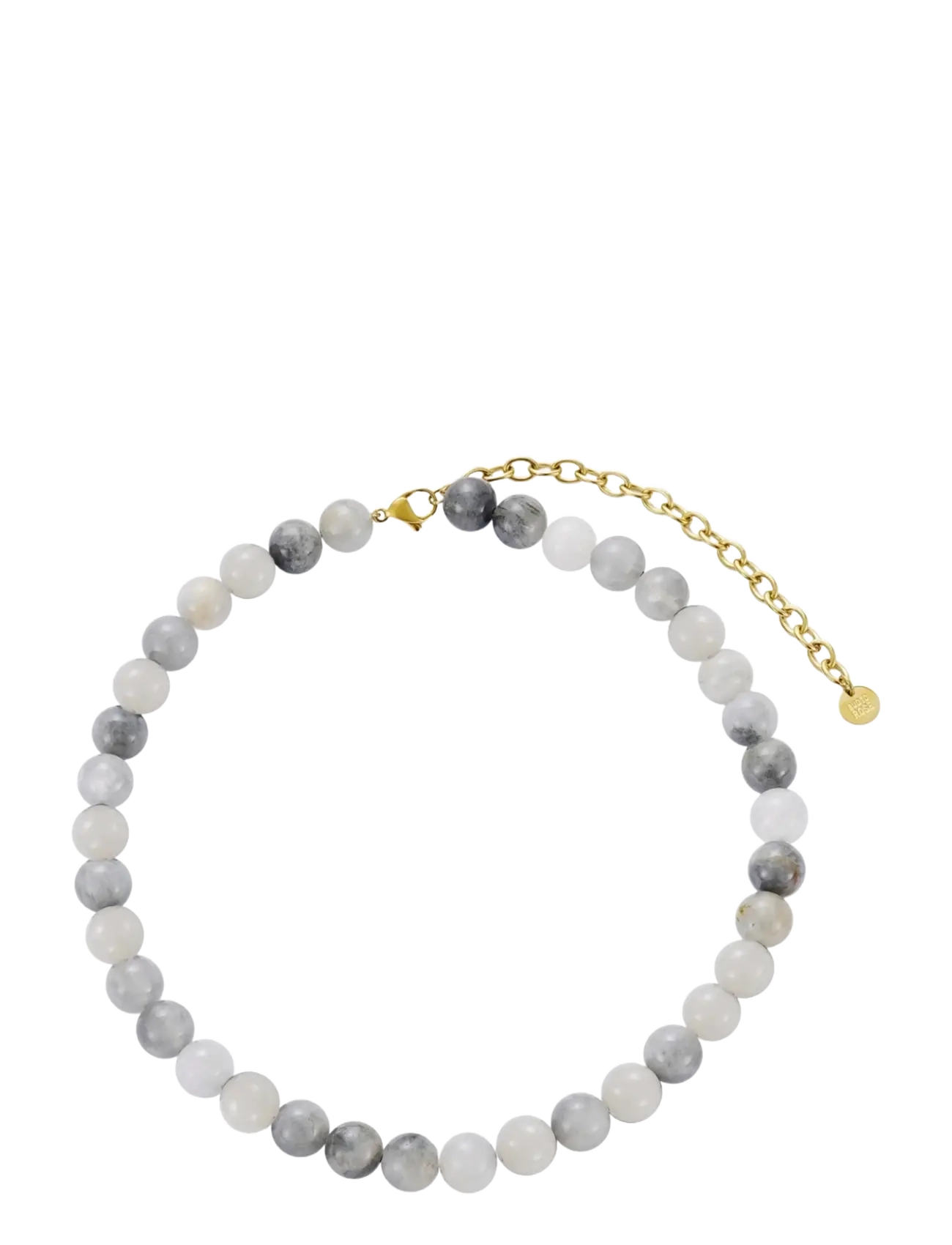 Bud To Rose - Marbella Necklace Brown/Gold - halskæder - grey/gold - 1