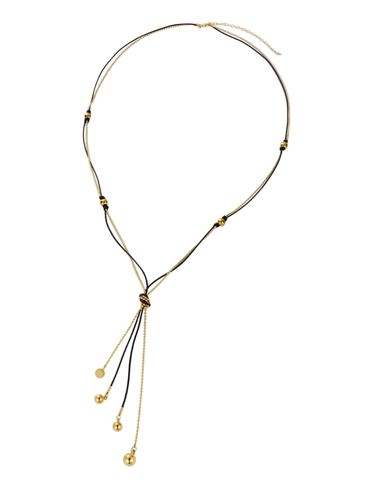 Bud To Rose - Wren Necklace Black/Silver - chain necklaces - gold - 2