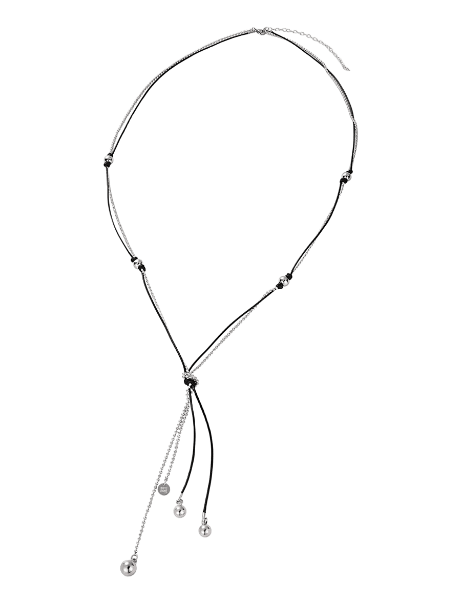 Bud To Rose - Wren Necklace Black/Silver - statement-ketten - silver - 1