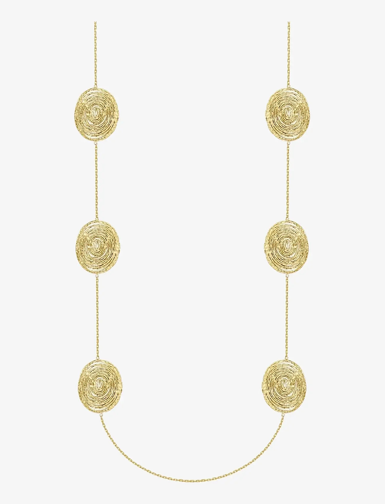 Bud to rose - Ray Oval Long Necklace Gold - statement halskæder - gold - 1