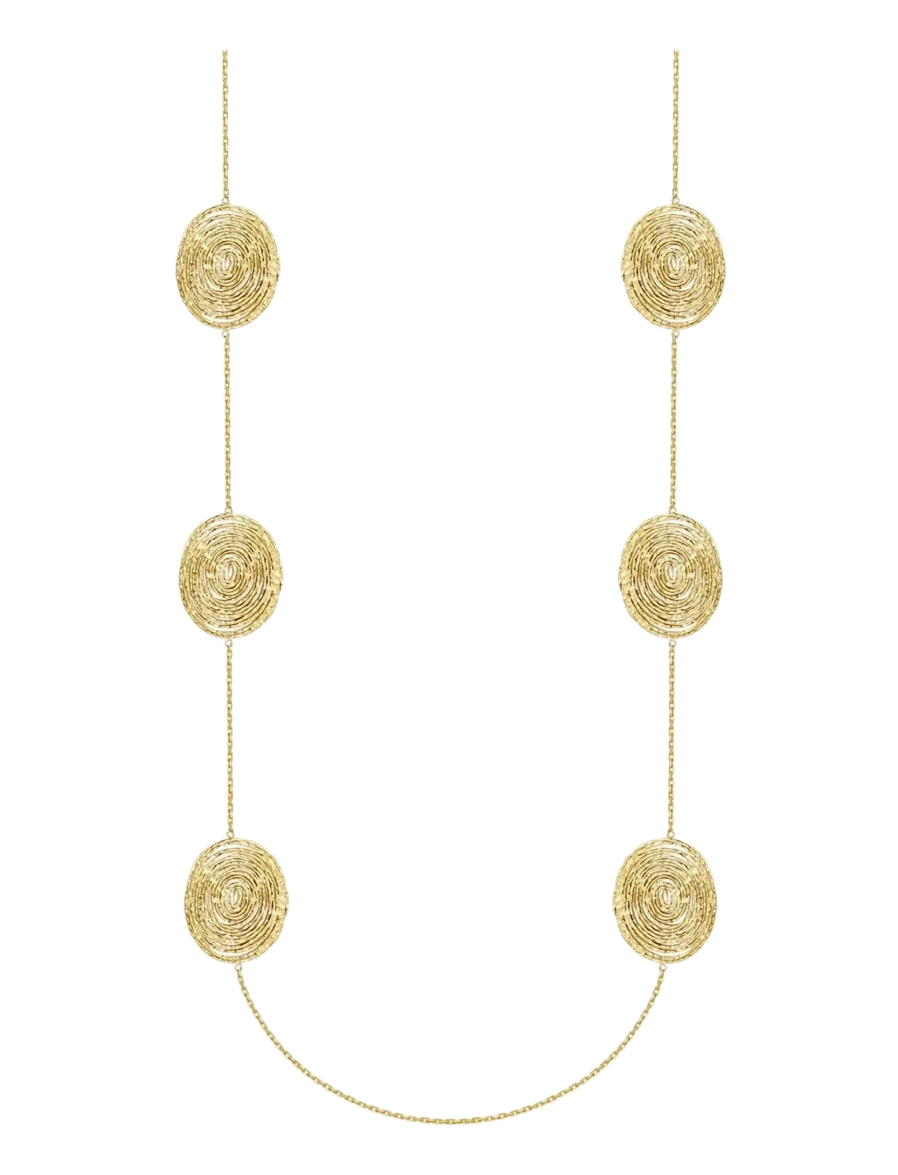 Bud to rose Ray Oval Long Necklace Gold - Statement-Ketten - GOLD / gold
